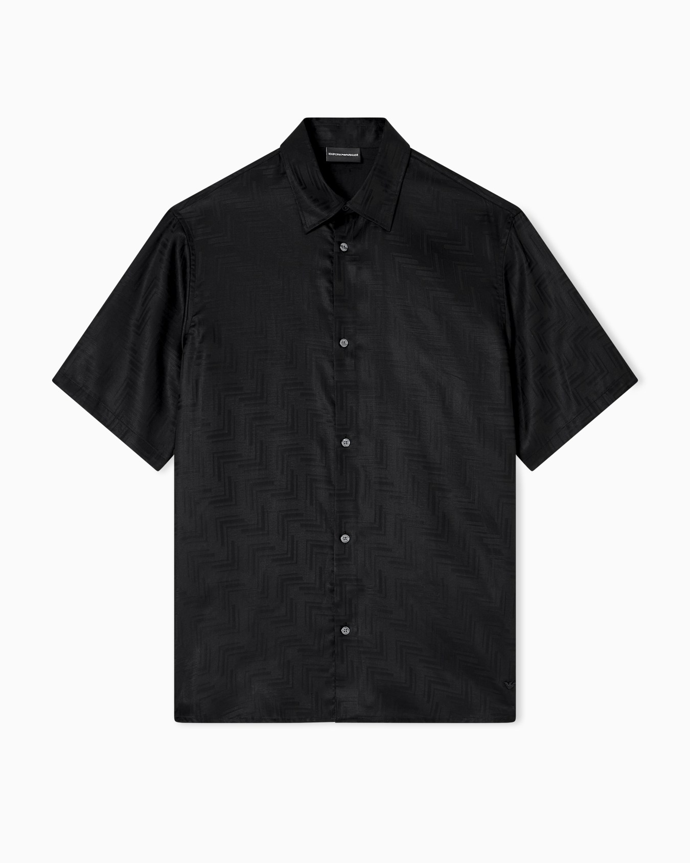 ASV short-sleeved shirt in jacquard Lyocell Slide 0