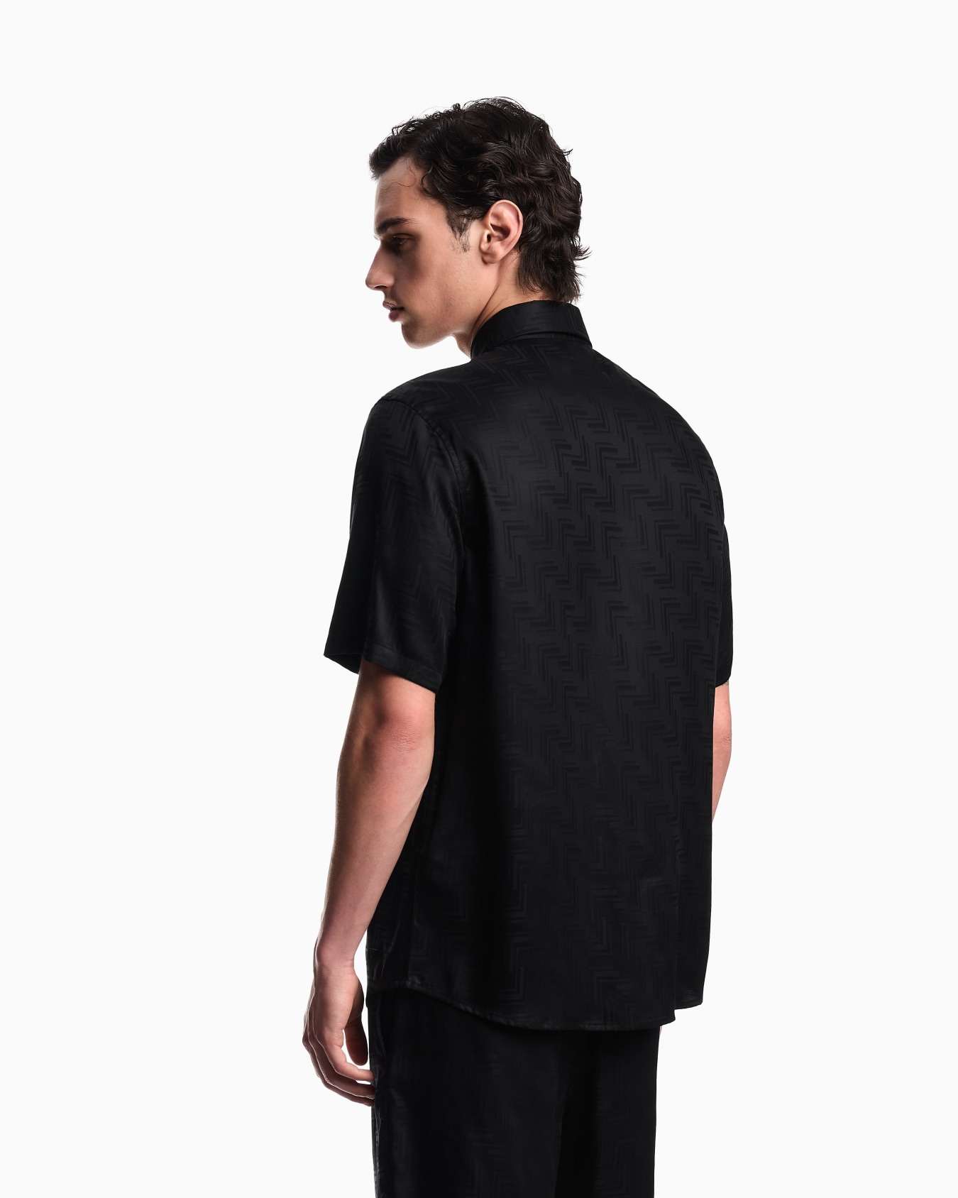 ASV short-sleeved shirt in jacquard Lyocell Slide 2