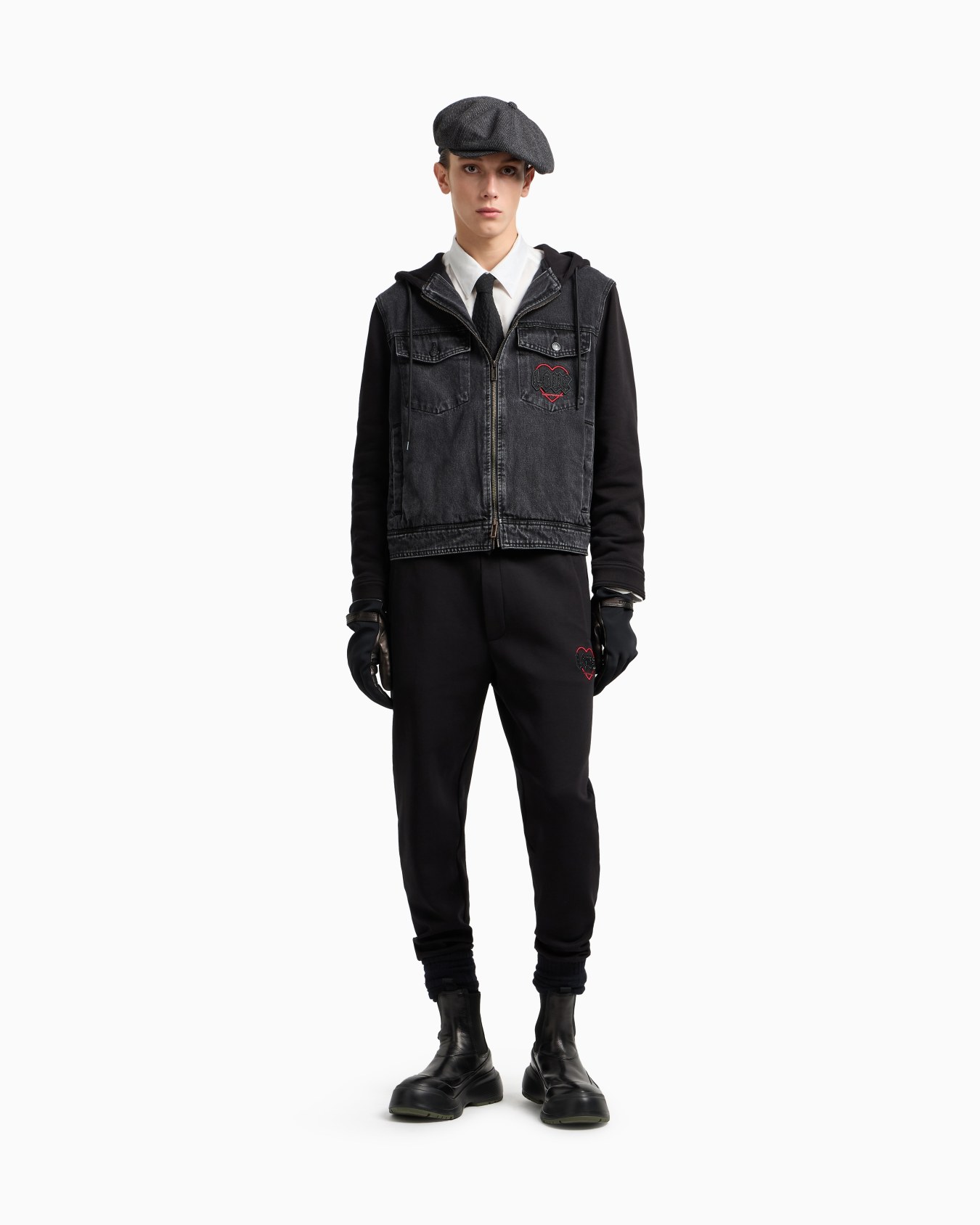 Jacquard Lyocell shirt with all-over eagles Slide 2