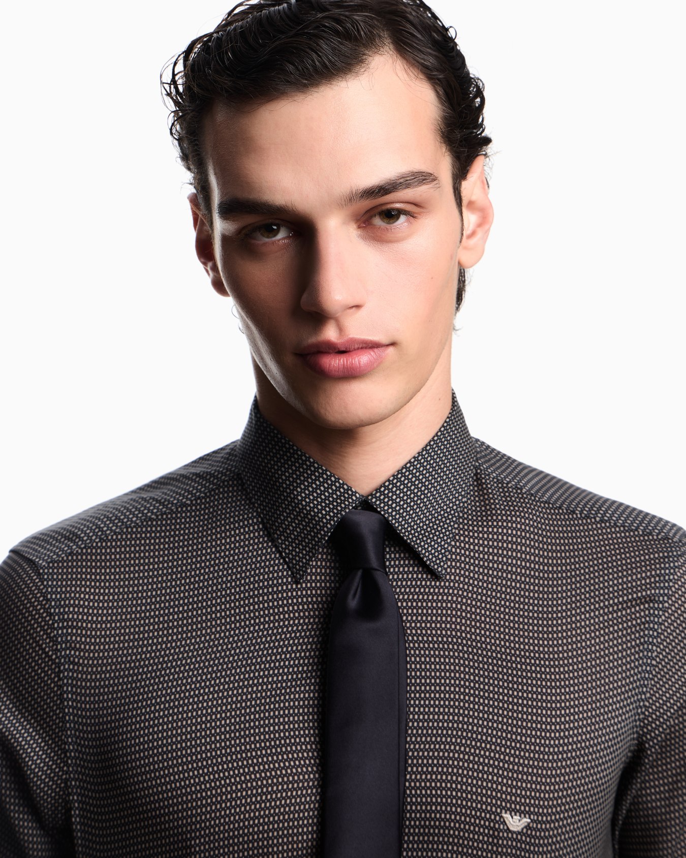 Lyocell shirt with a patterned print Slide 4