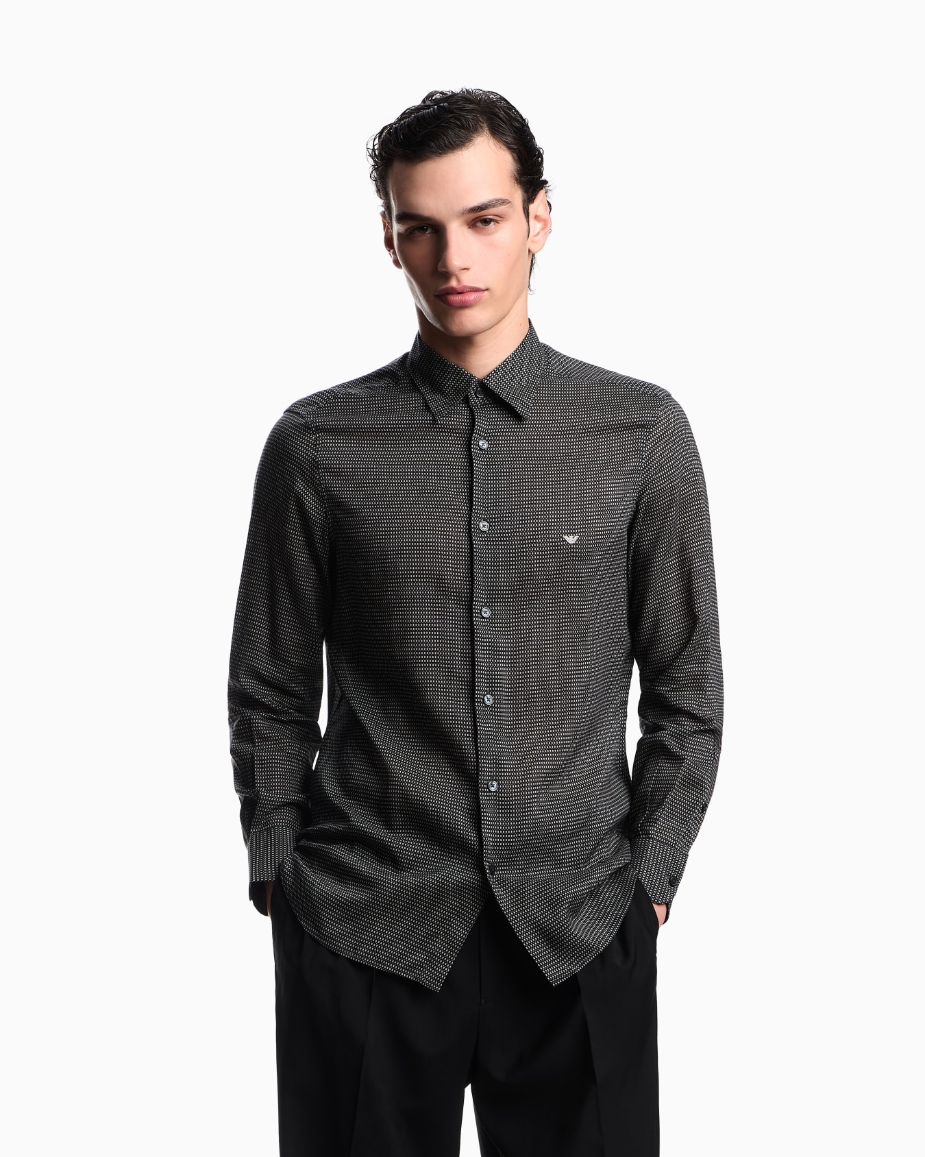 Lyocell shirt with a patterned print Slide 3