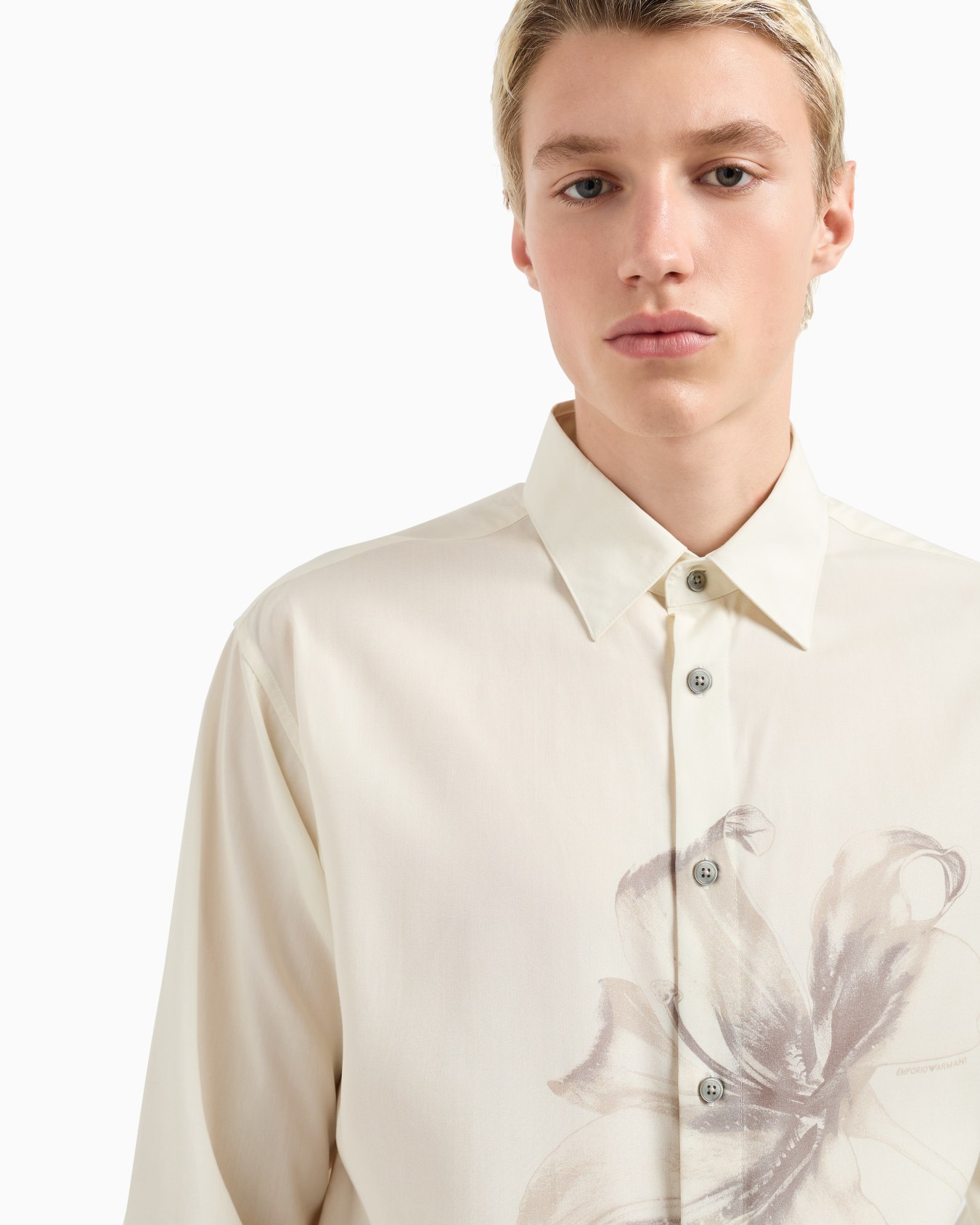 ASV Lyocell blend shirt with lily print Slide 4