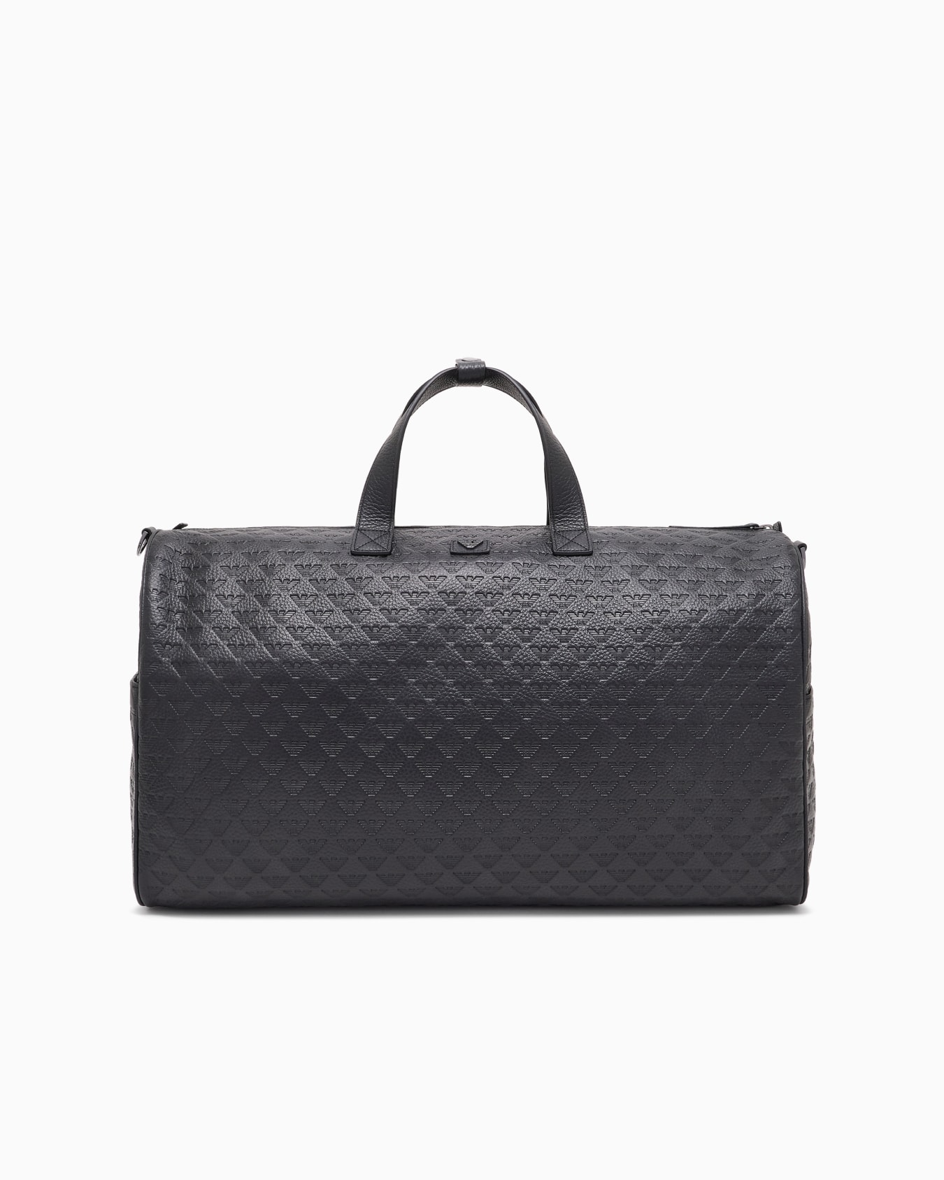 Leather duffel bag with all-over embossed eagle  Slide 0