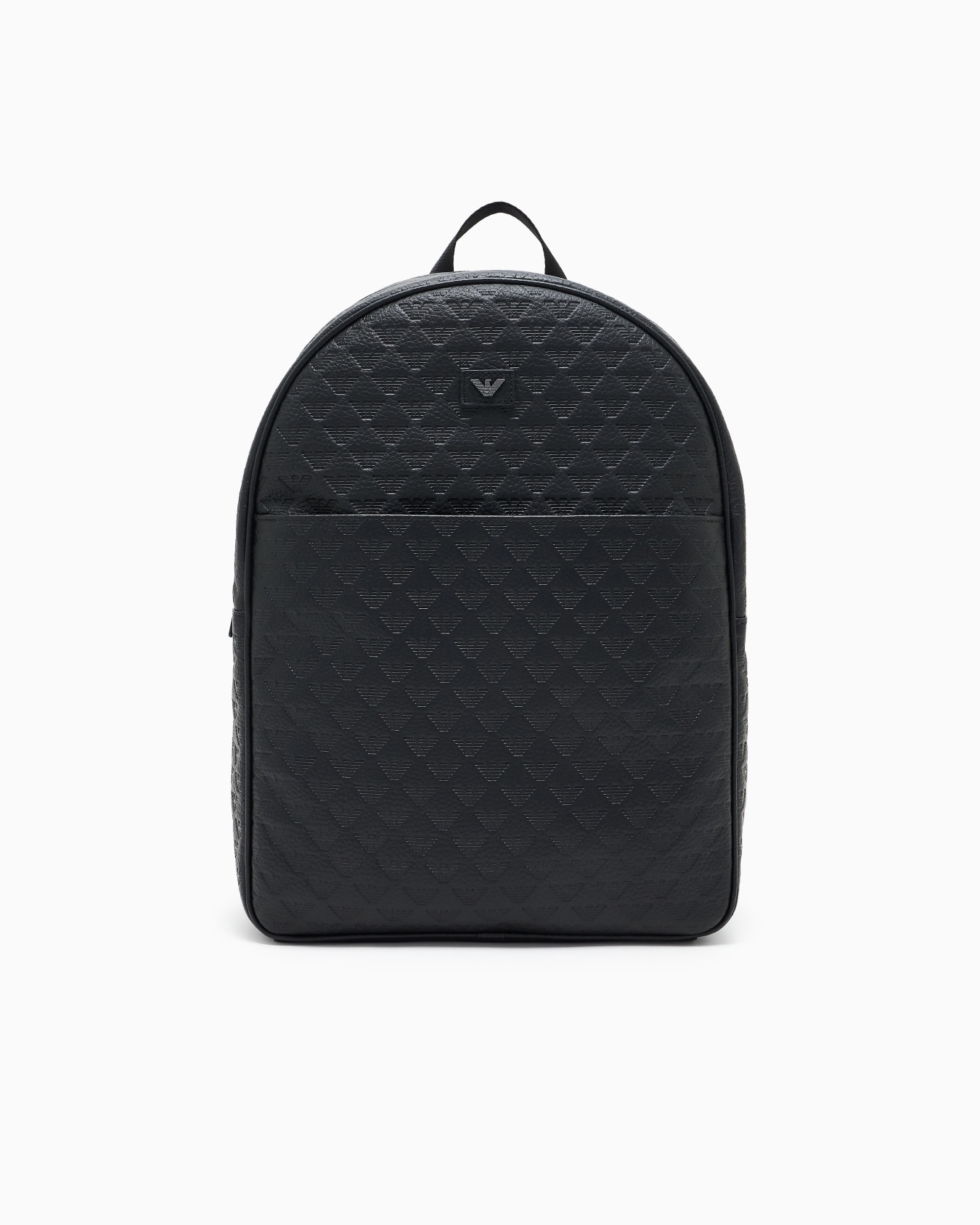 Leather backpack with all-over embossed eagle  Slide 0
