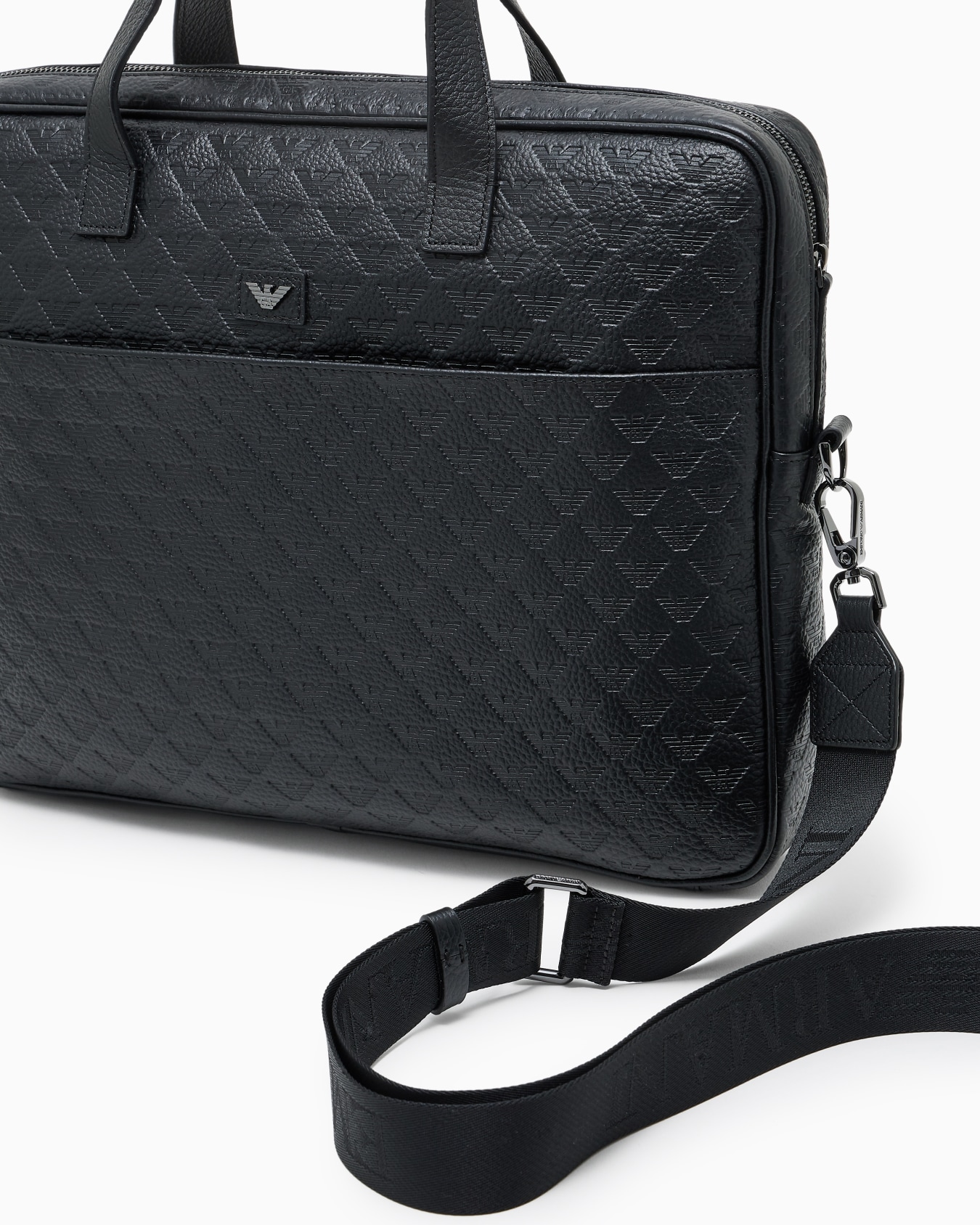 Borsa business in pelle embossed eagle all over  Slide 4