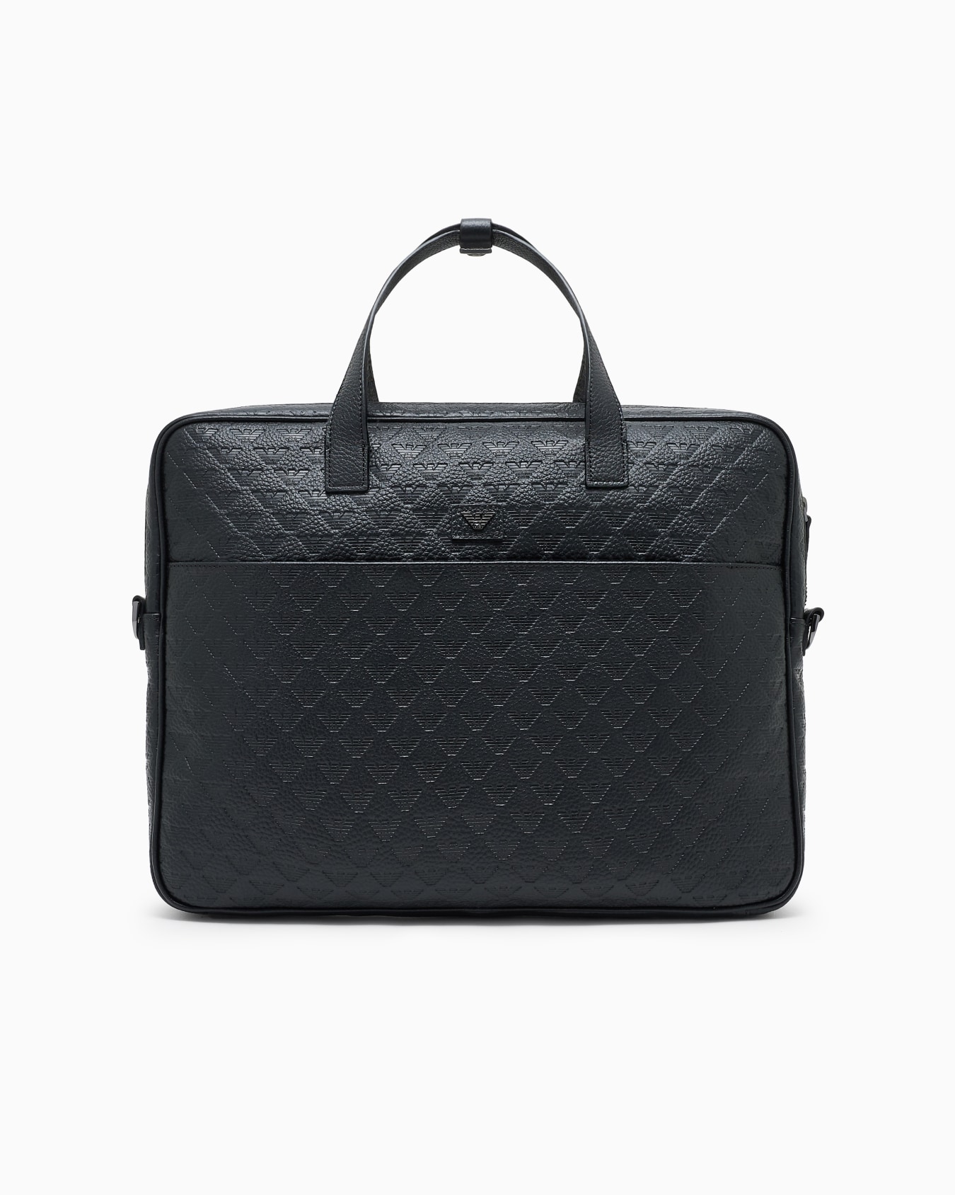 Borsa business in pelle embossed eagle all over  Slide 0