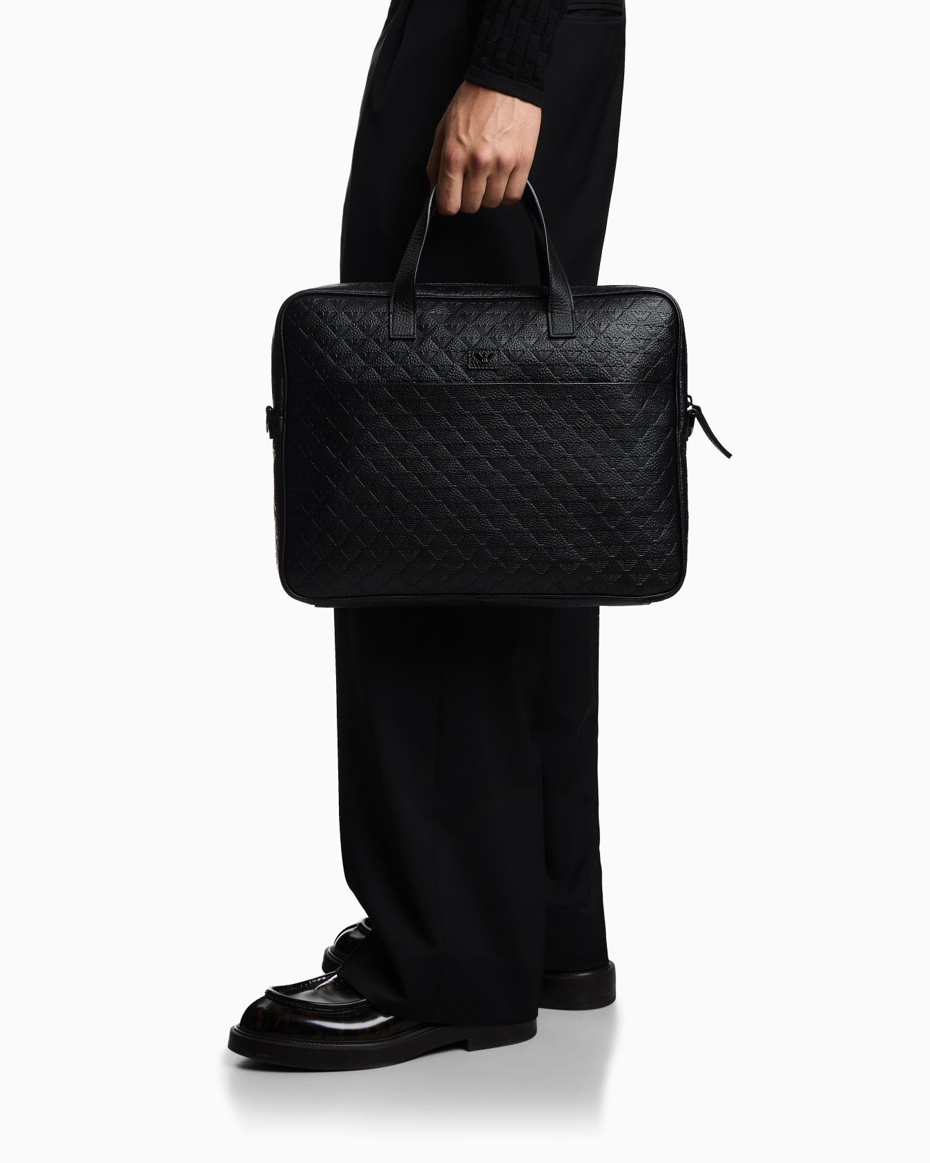 Borsa business in pelle embossed eagle all over  Slide 6