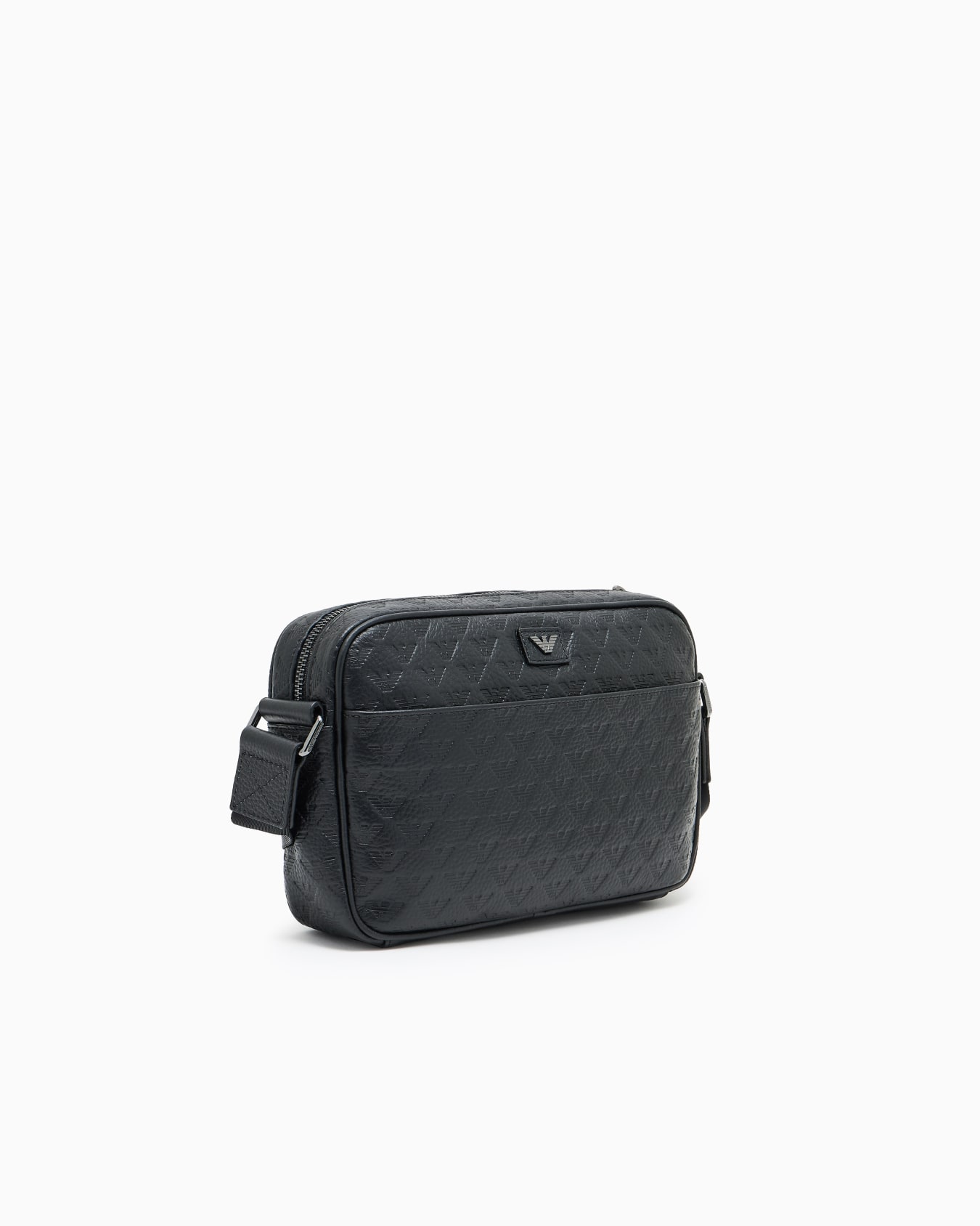 Bolso bandolera de piel con águila repujada por toda la superficie  Diapositiva 1
