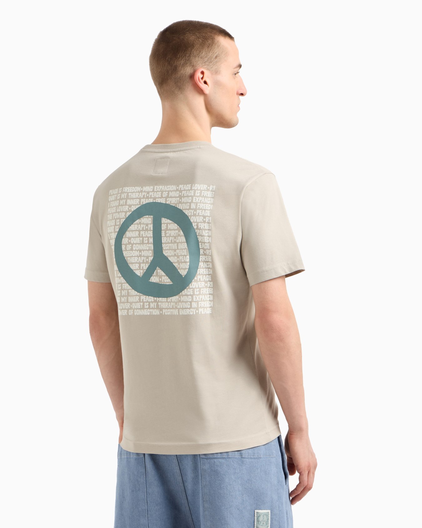 ASV Peaceカプセルコレクション Tシャツ ジャージー オーバーサイズプリント スライドする 2