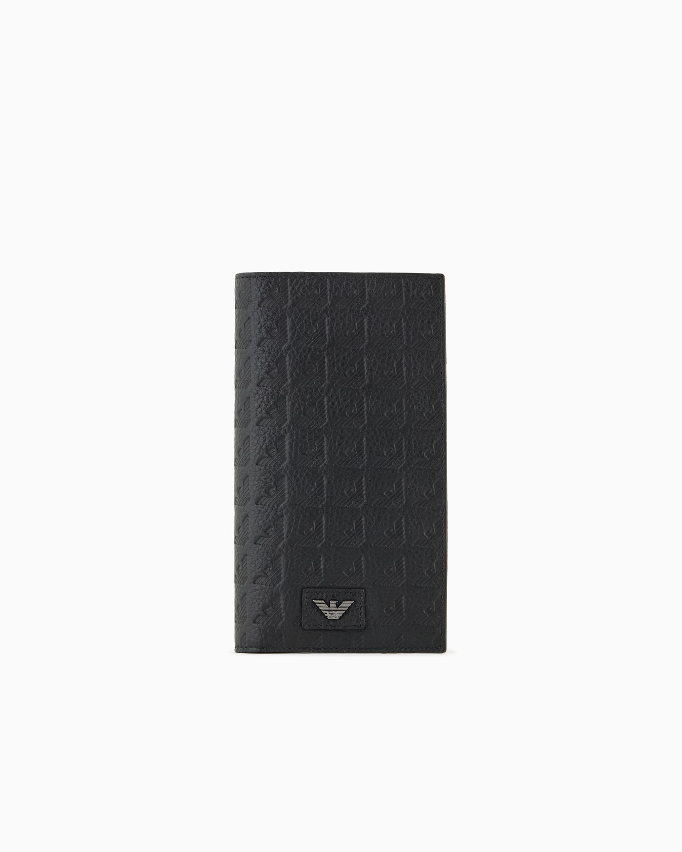Cartera para yenes de piel con motivo integral de águila en relieve Diapositiva 0
