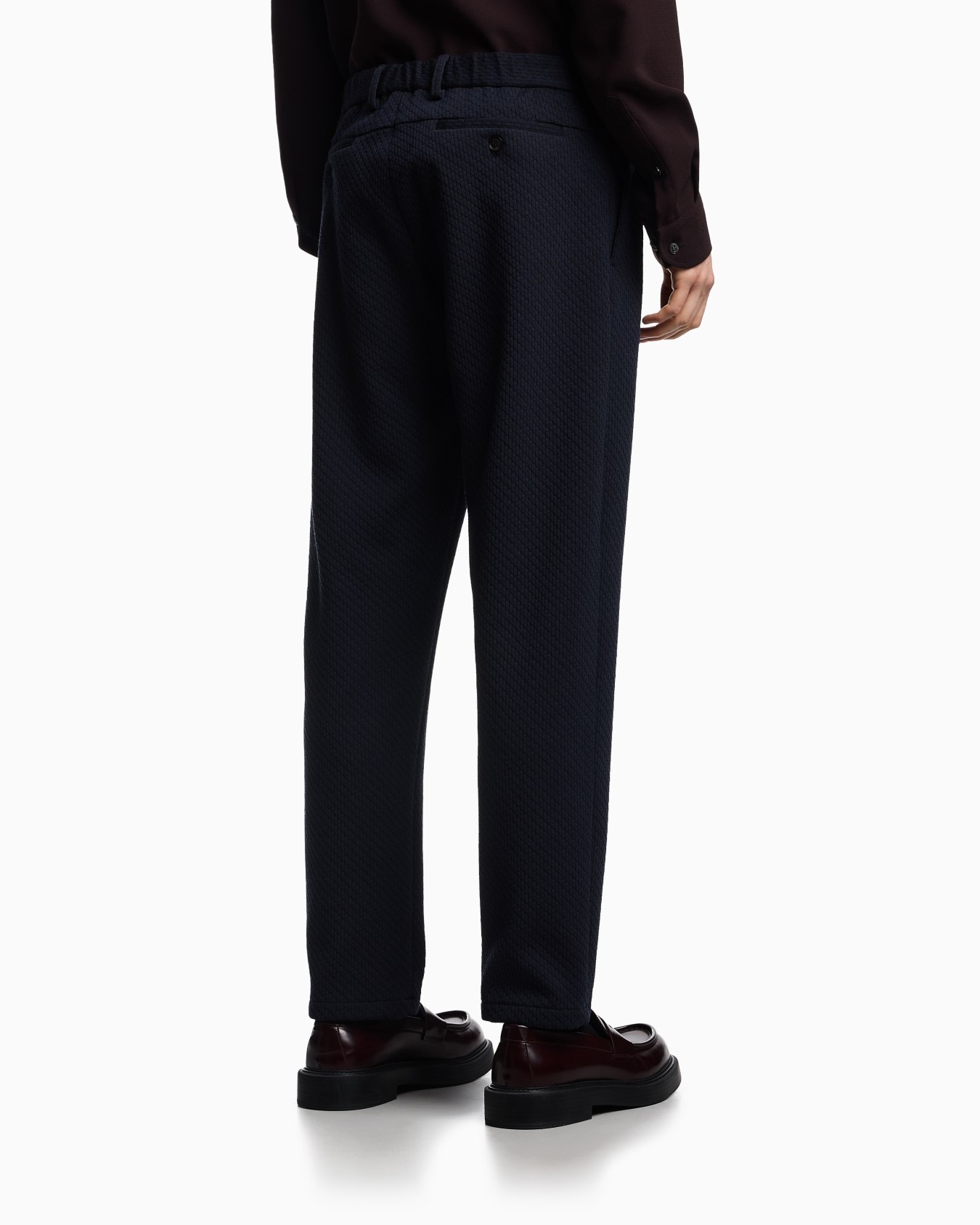Jacquard double jersey knit chinos Slide 2