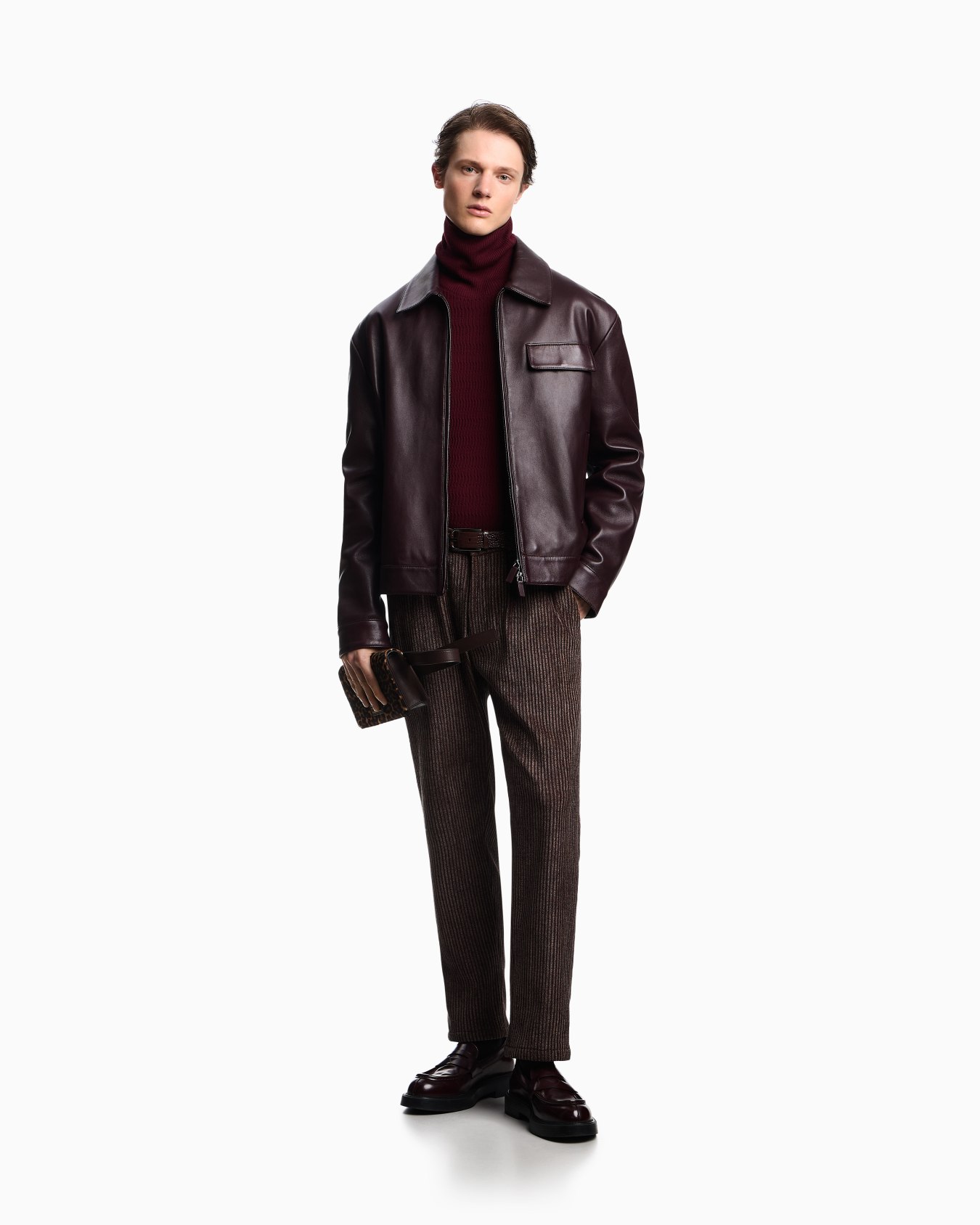 Printed corduroy trousers Slide 1