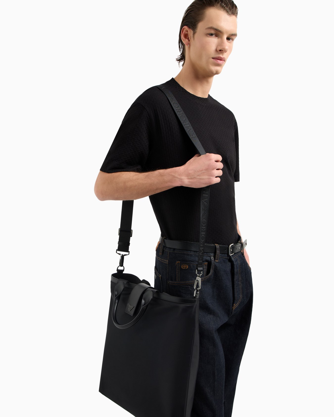 Sac cabas repliable en nylon recyclé avec bandoulière ASV Diapositive 6