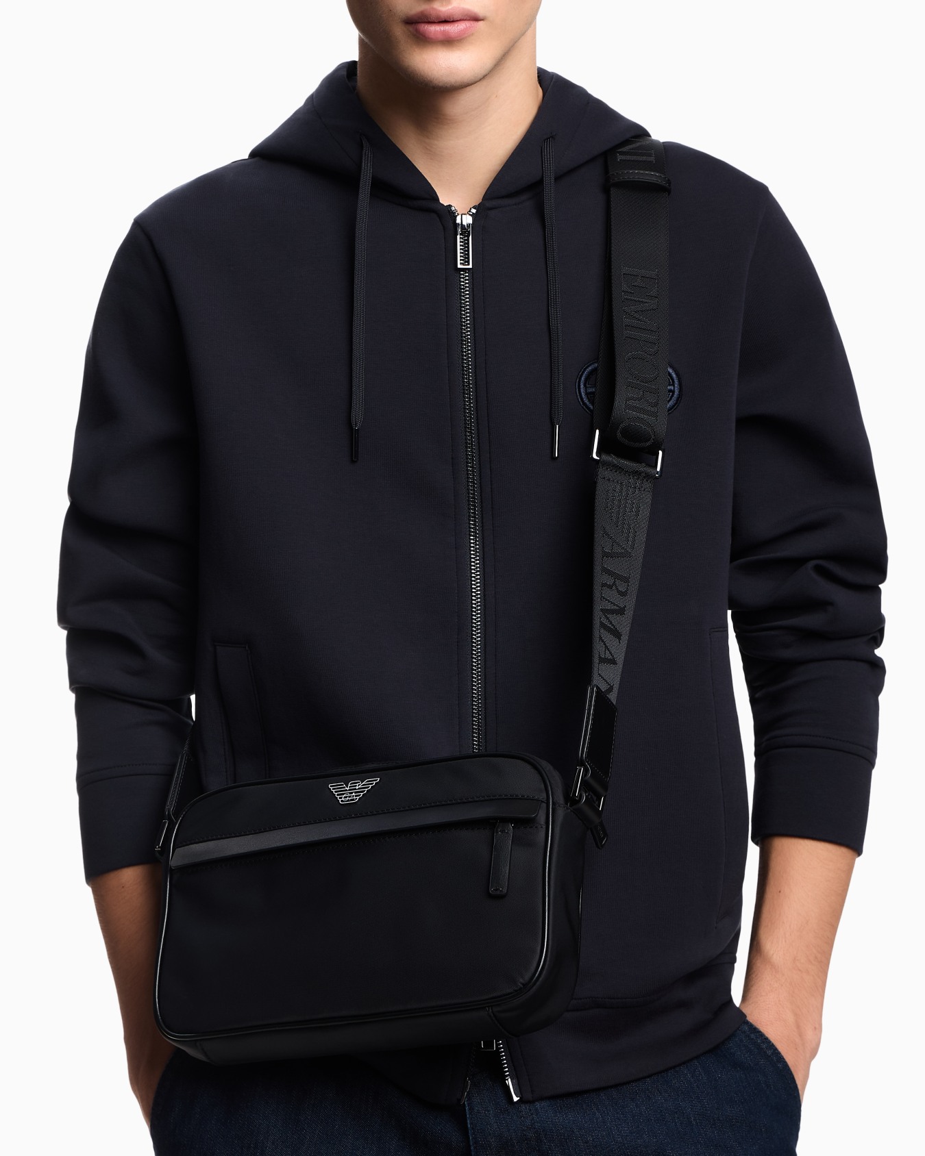 Borsa a tracolla in nylon riciclato ASV Slide 5