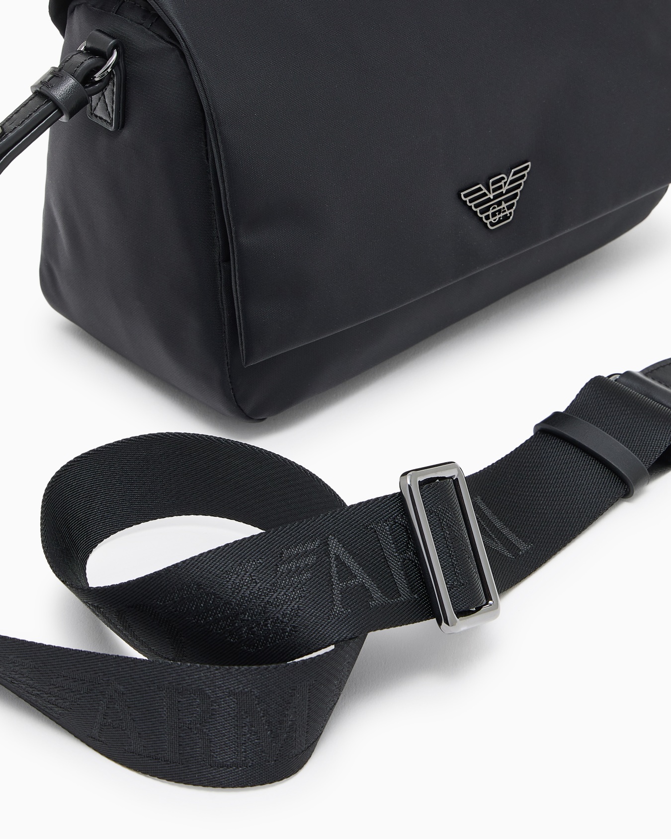 ASV recycled-nylon shoulder bag with flap Slide 4