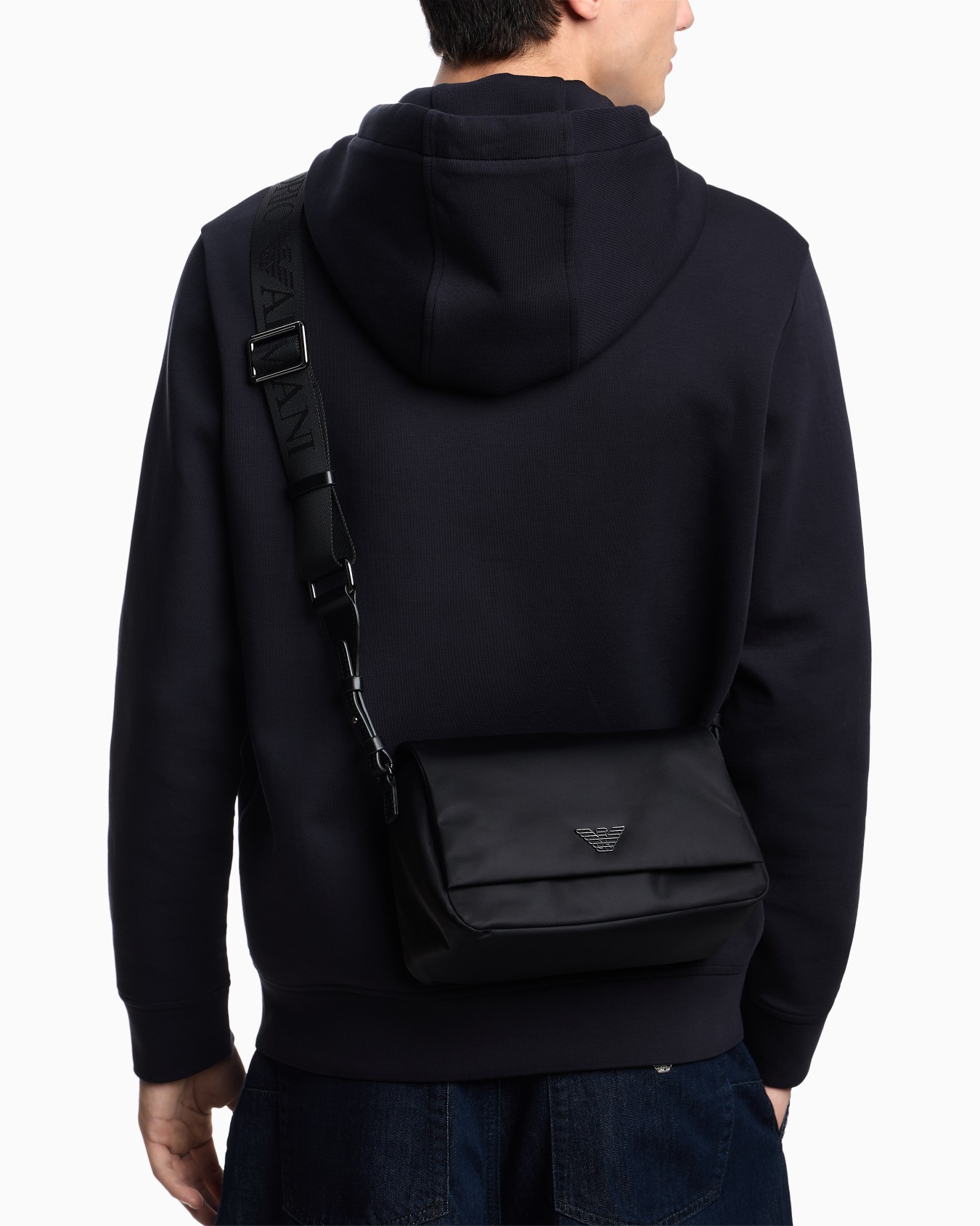 ASV recycled-nylon shoulder bag with flap Slide 5