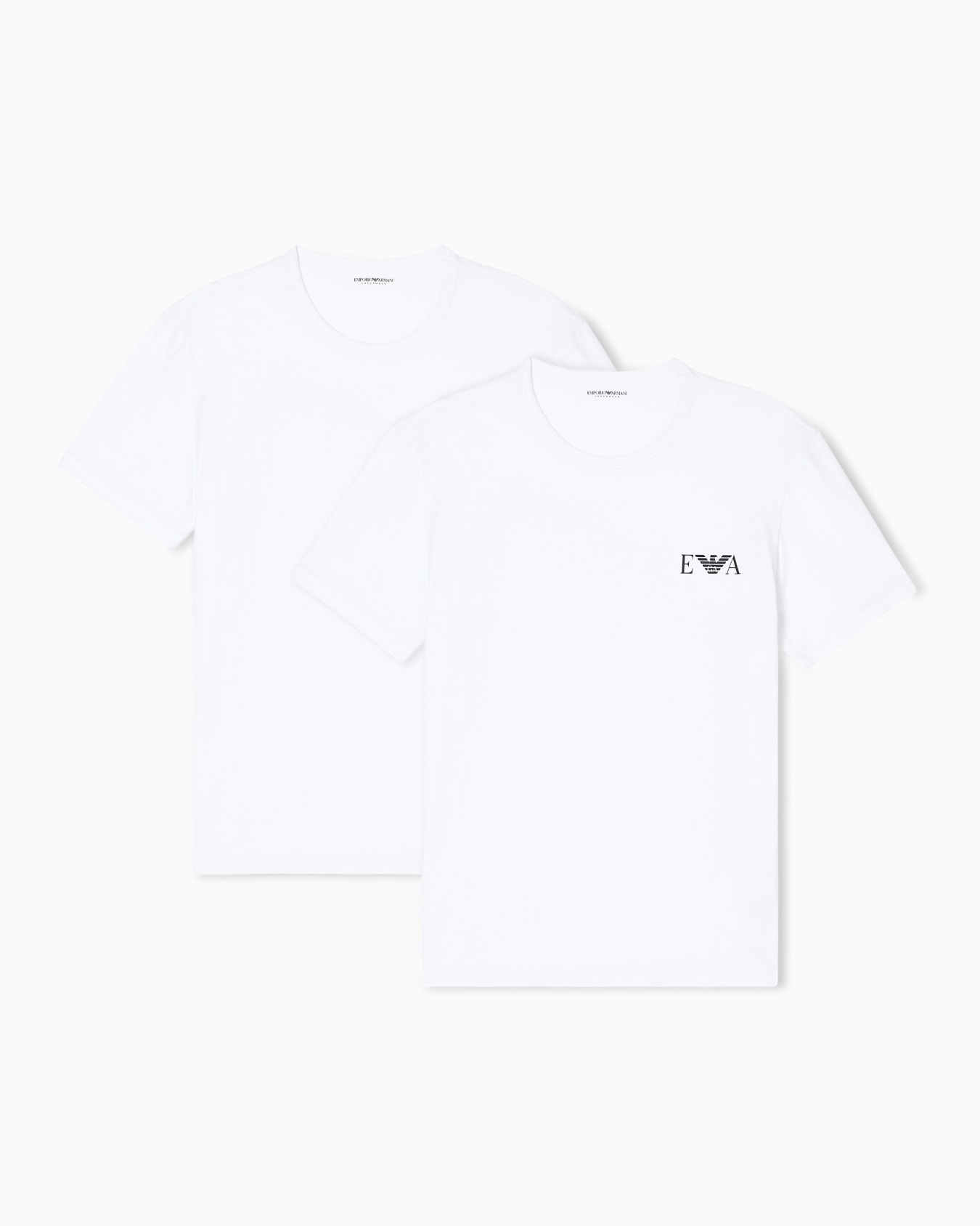 Two-pack of stretch jersey fitted loungewear T-shirts Slide 0