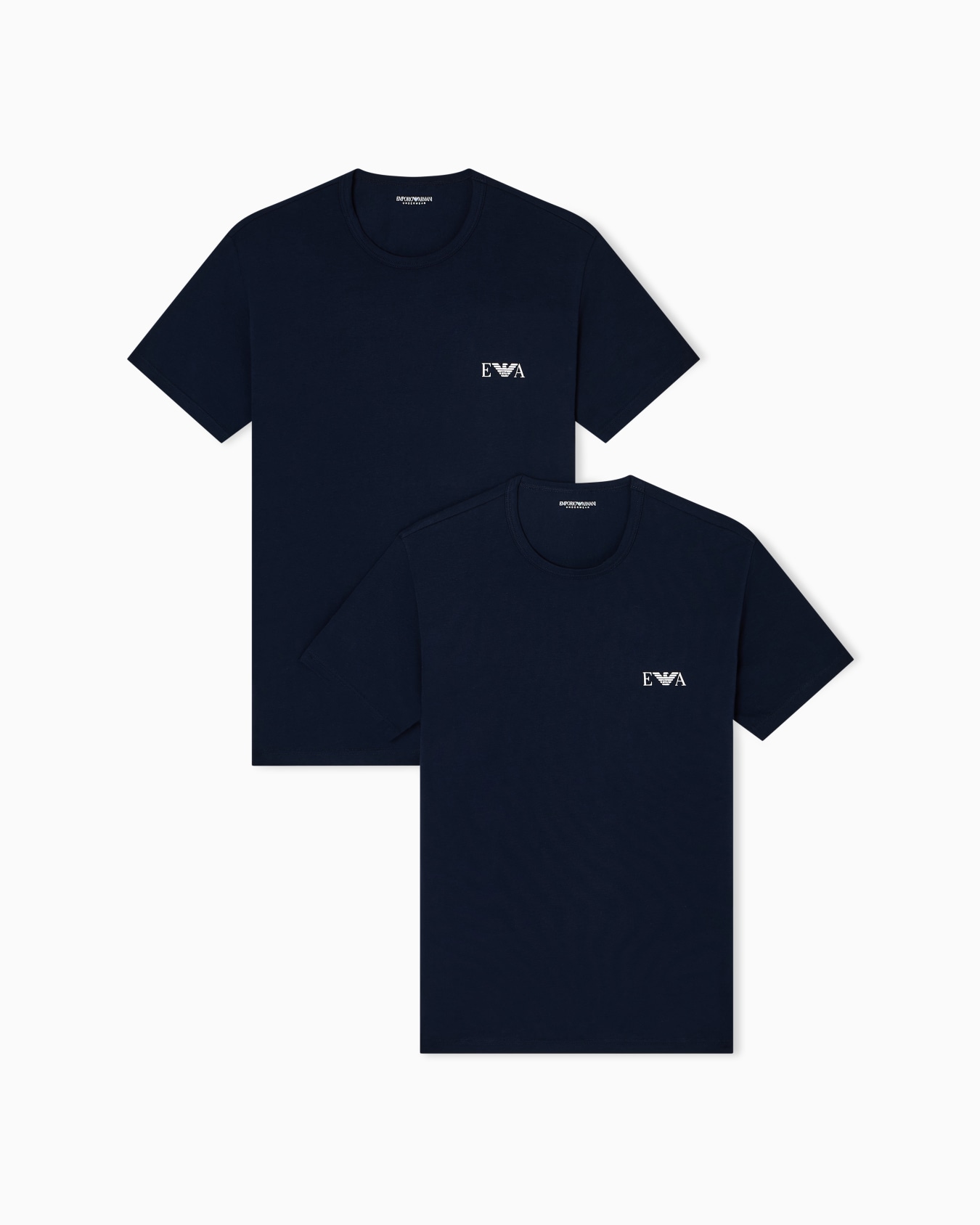 Two-pack of stretch jersey fitted loungewear T-shirts Slide 0