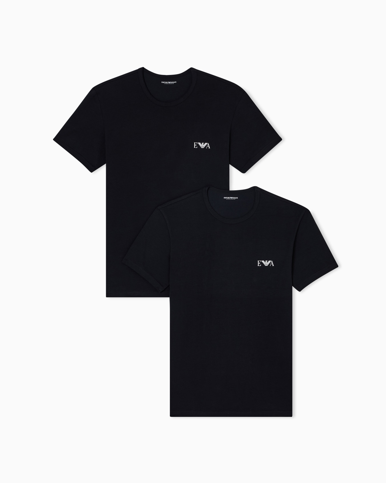 Two-pack of stretch jersey fitted loungewear T-shirts Slide 0