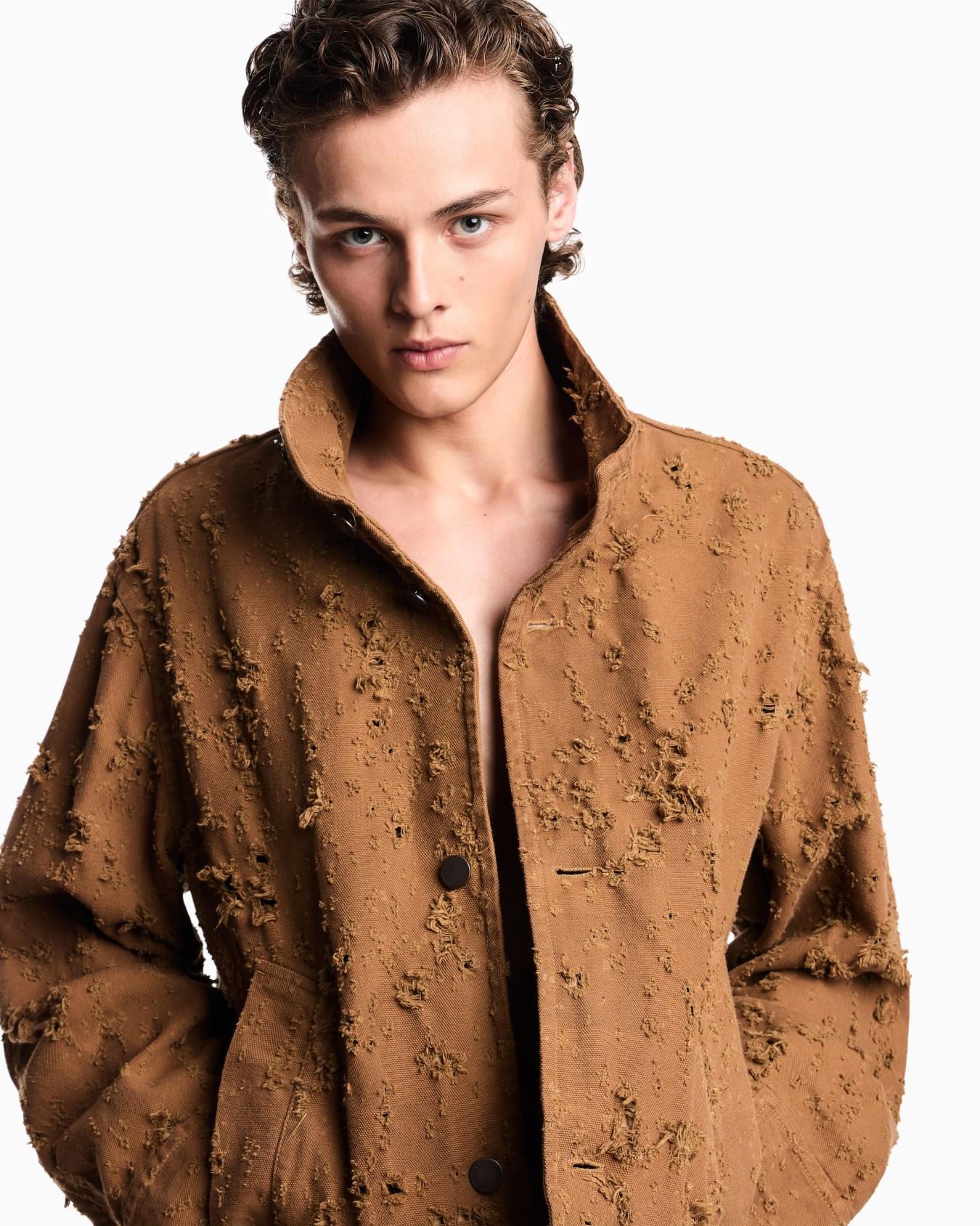 Blouson en toile avec détails d’usure Diapositive 4