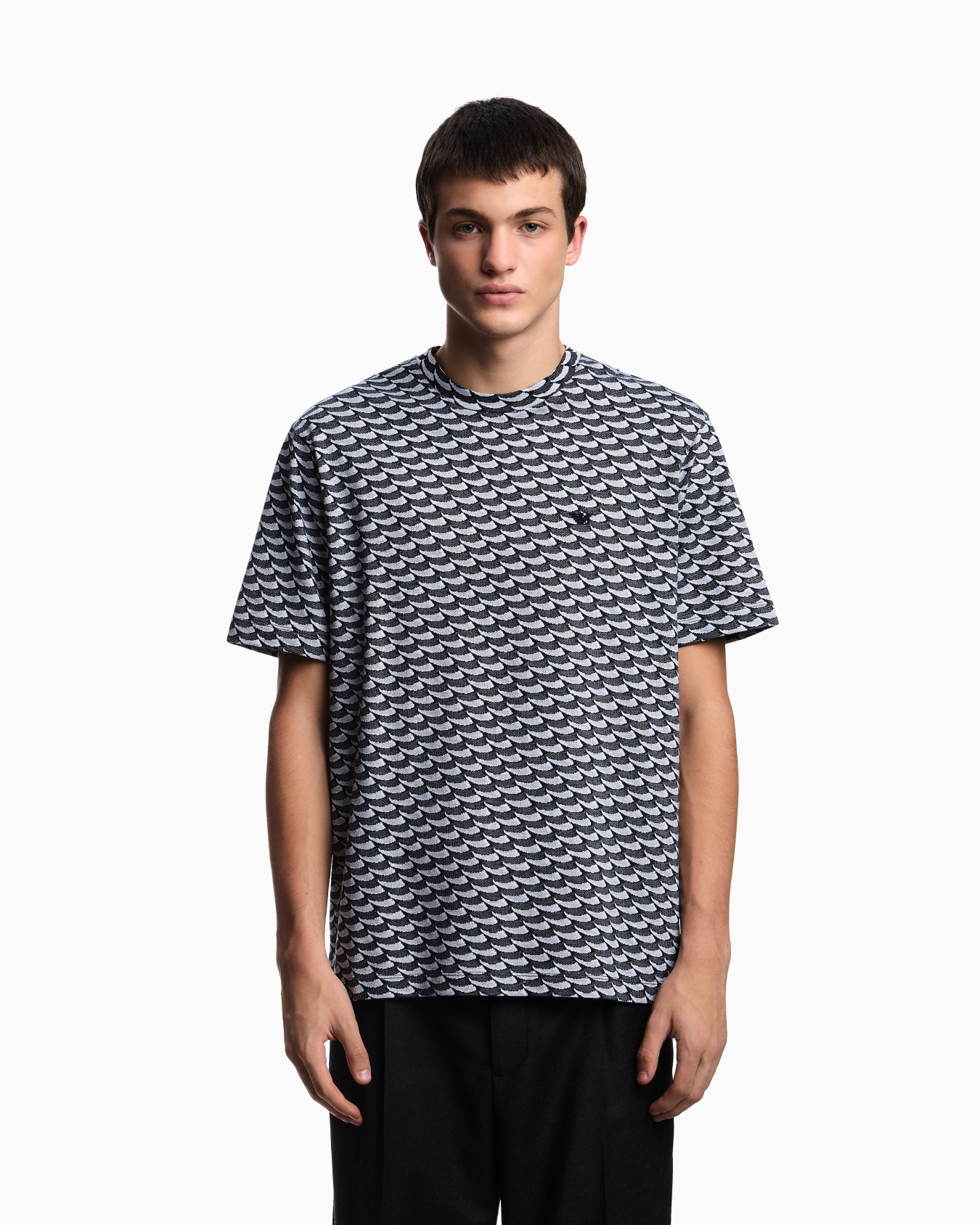 ASV Icon jacquard jersey jumper with op-art motif Slide 4