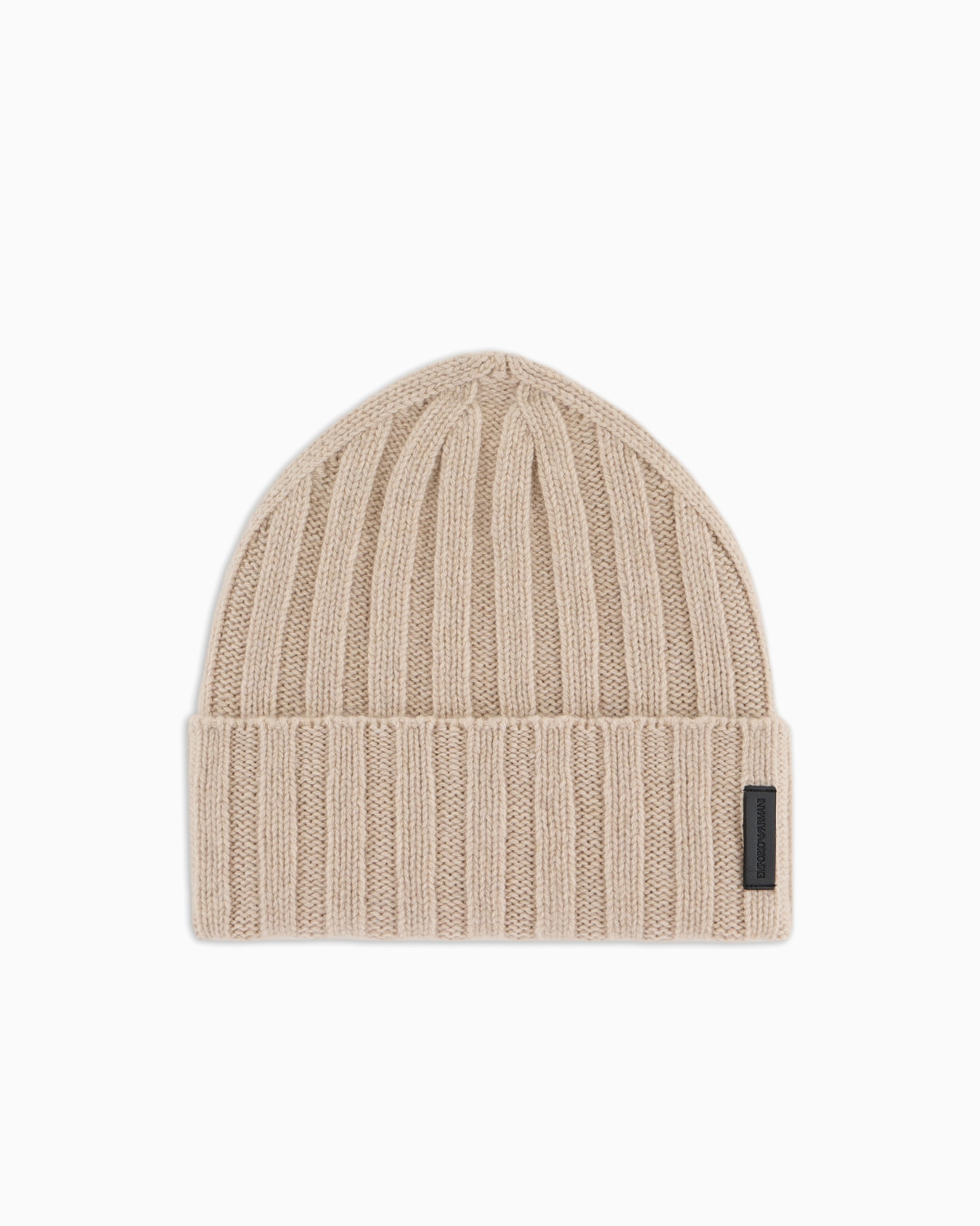 Pure cashmere, ribbed beanie Slide 0
