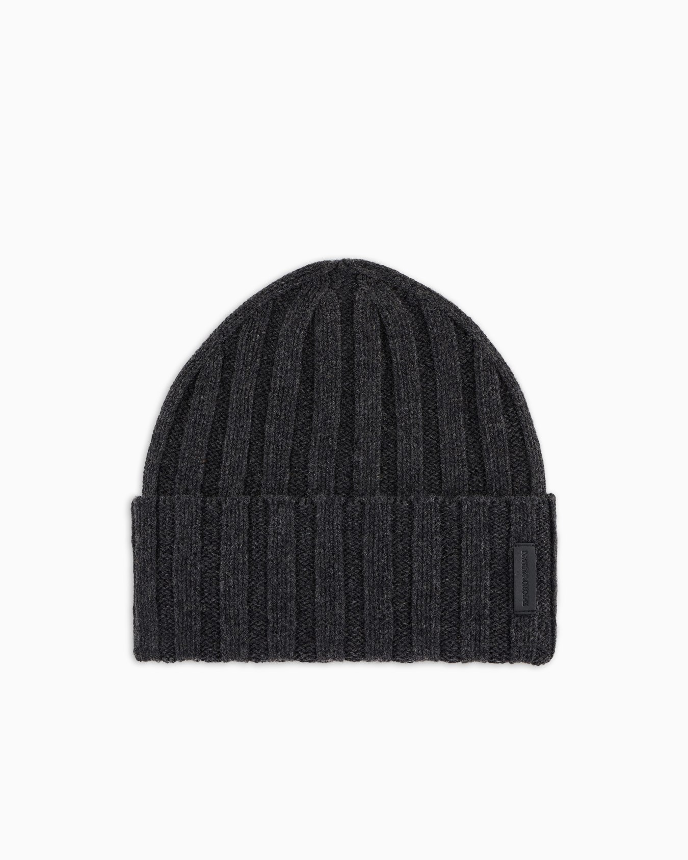 Pure cashmere, ribbed beanie Slide 0
