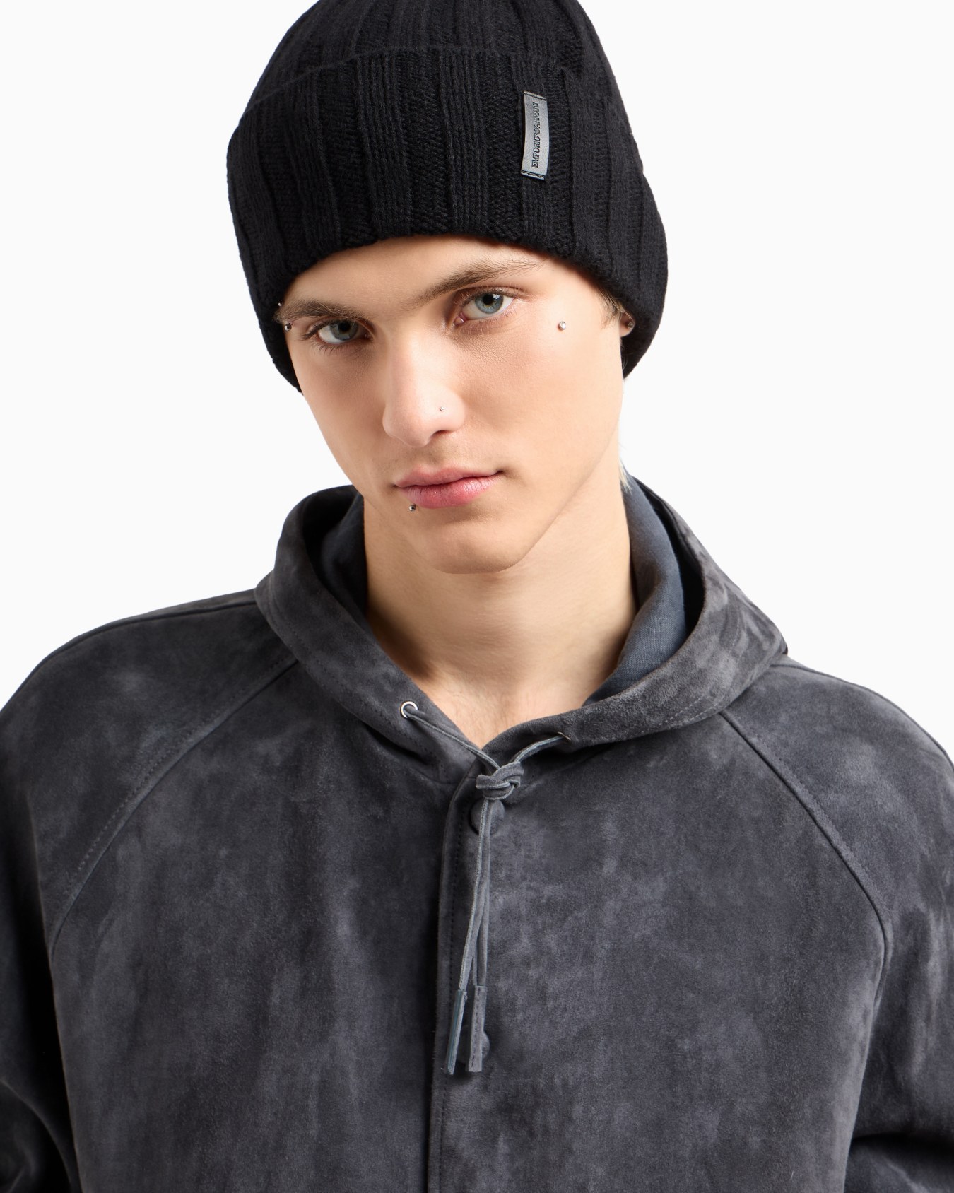 Pure cashmere, ribbed beanie Slide 3