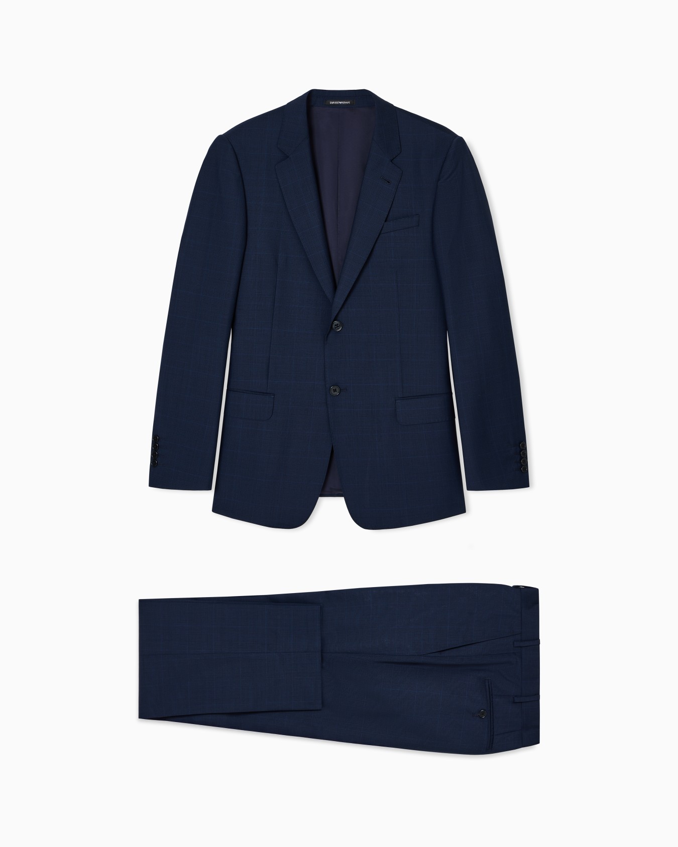 Single-breasted suit in a Prince of Wales check tropical light wool Slide 0