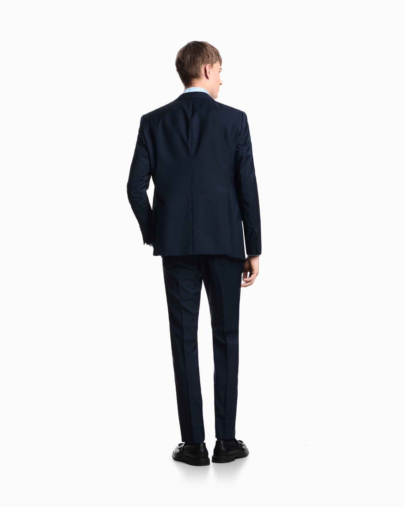 Single-breasted suit in a Prince of Wales check tropical light wool Slide 2