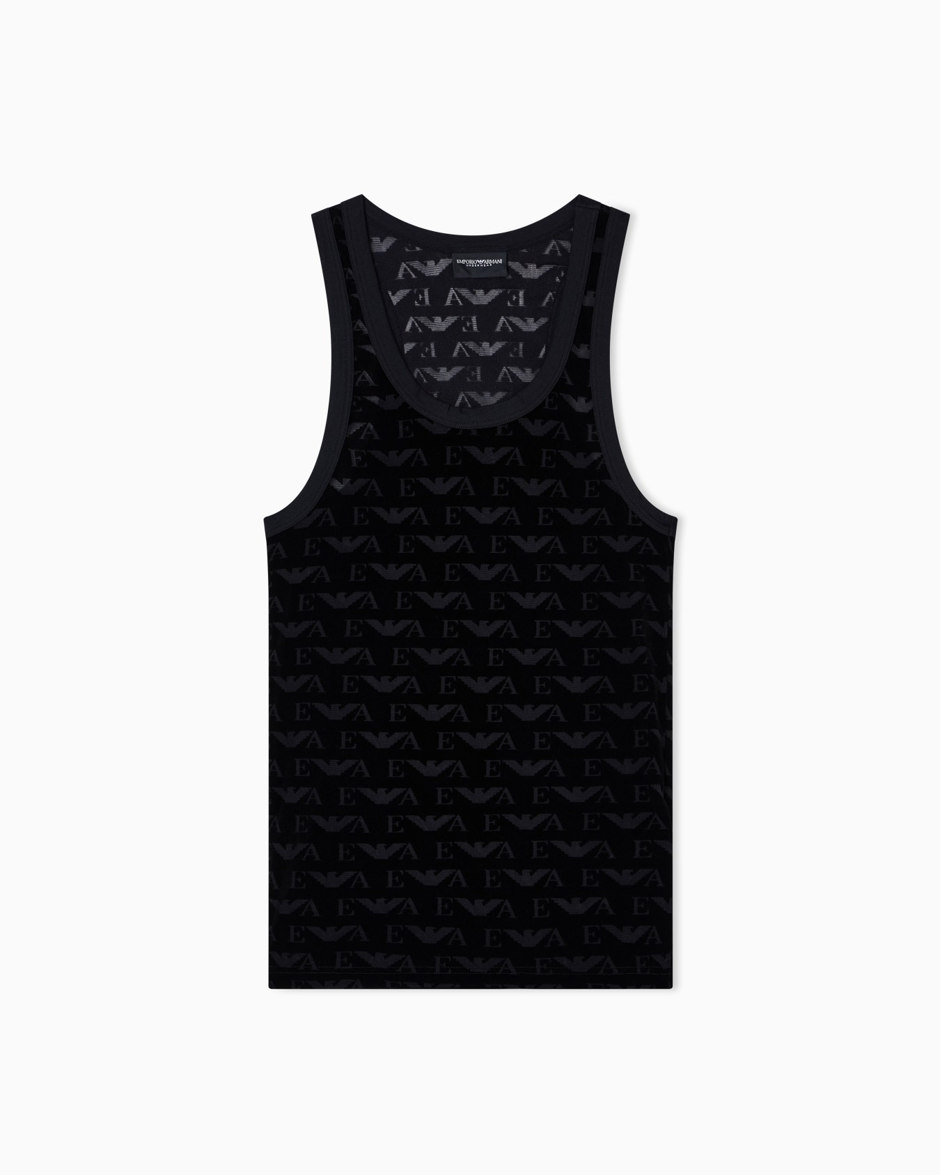 Loungewear tank top in devoré velvet Slide 0