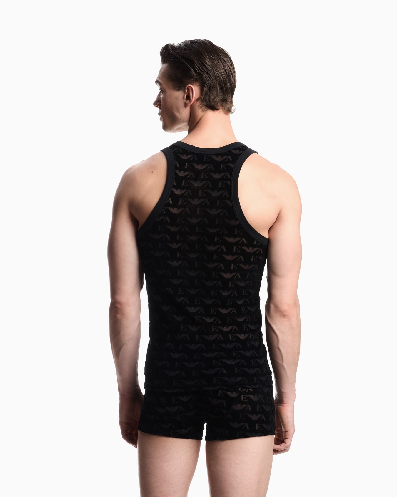 Loungewear tank top in devoré velvet Slide 2