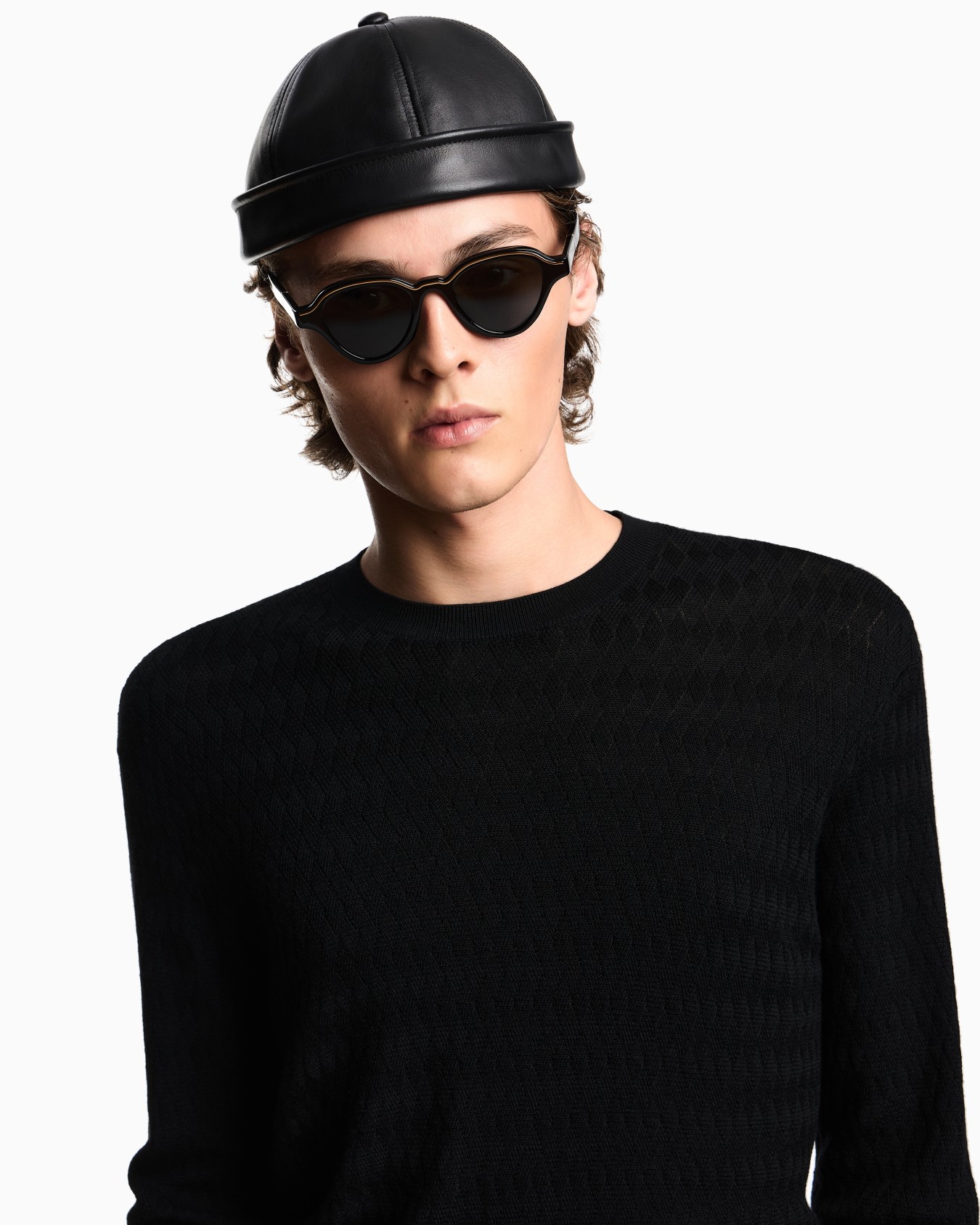 Virgin wool jumper with embossed jacquard pattern Slide 4