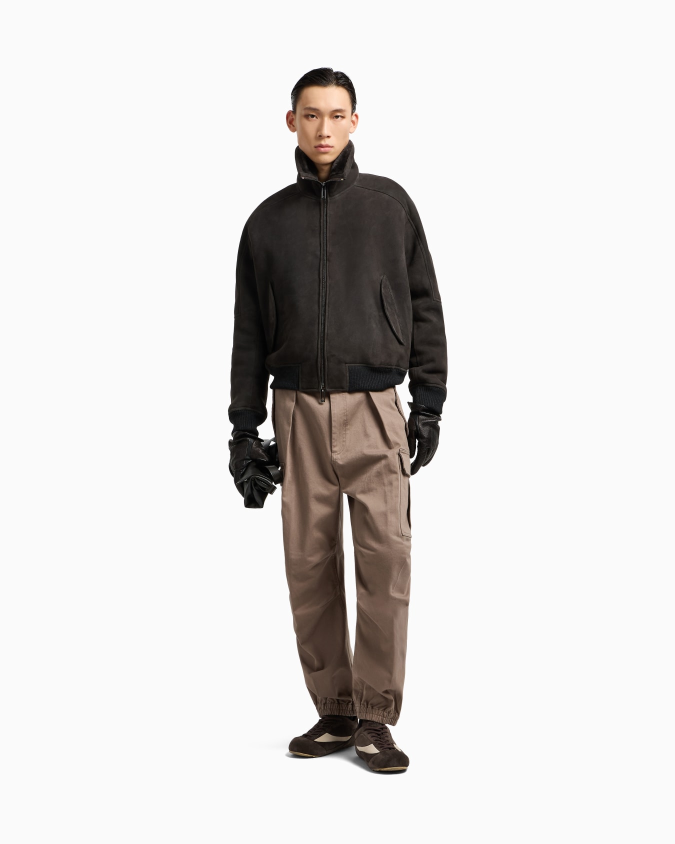 ASV loose-fit lamb suede shearling blouson Slide 2