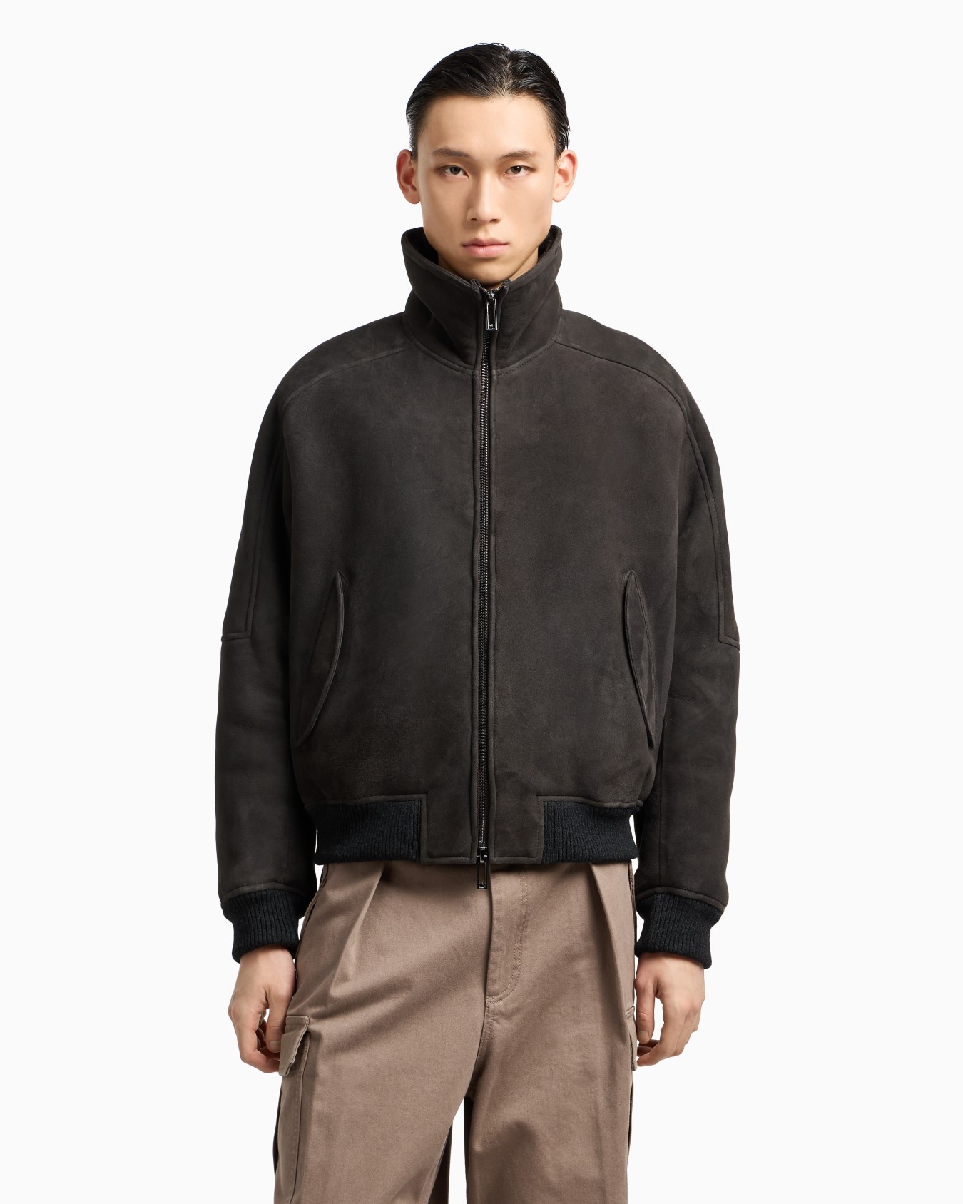 ASV loose-fit lamb suede shearling blouson Slide 4