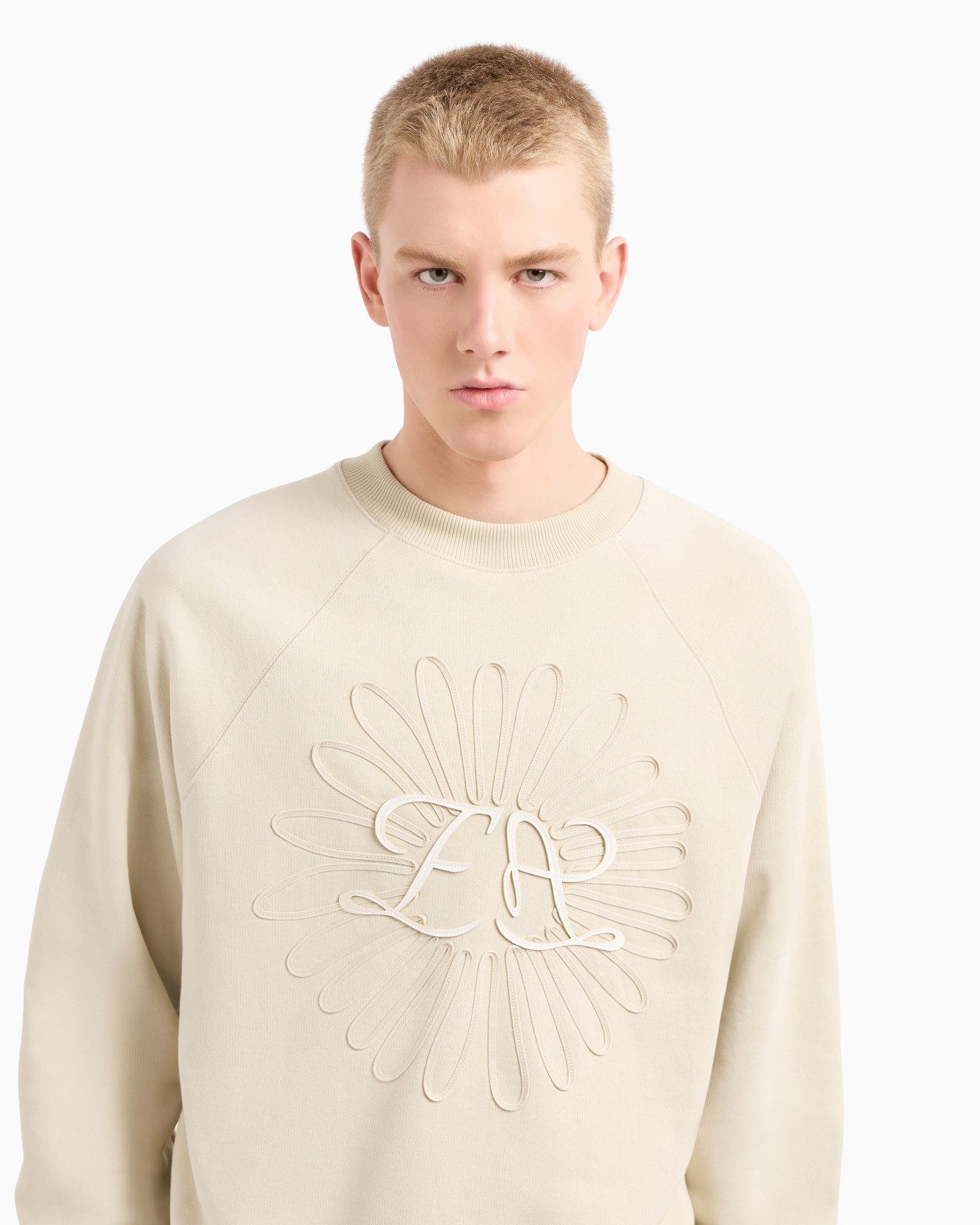 ASV Jersey sweatshirt with logo and flower embroidery Slide 4