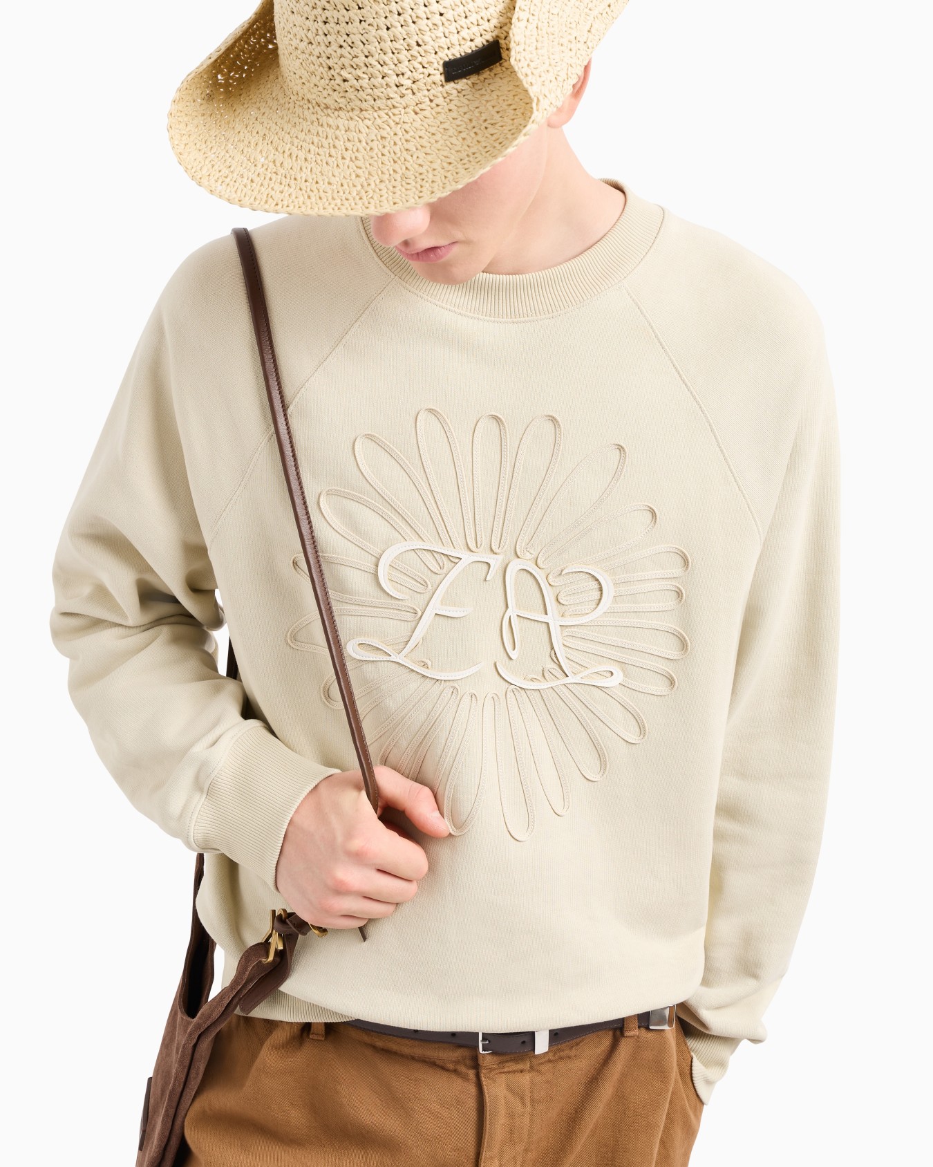 ASV Jersey sweatshirt with logo and flower embroidery Slide 5