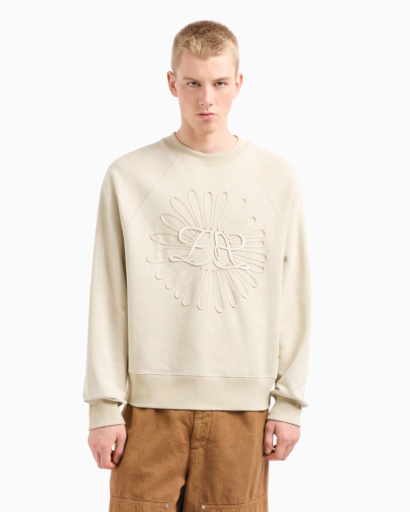 ASV Jersey sweatshirt with logo and flower embroidery Slide 3