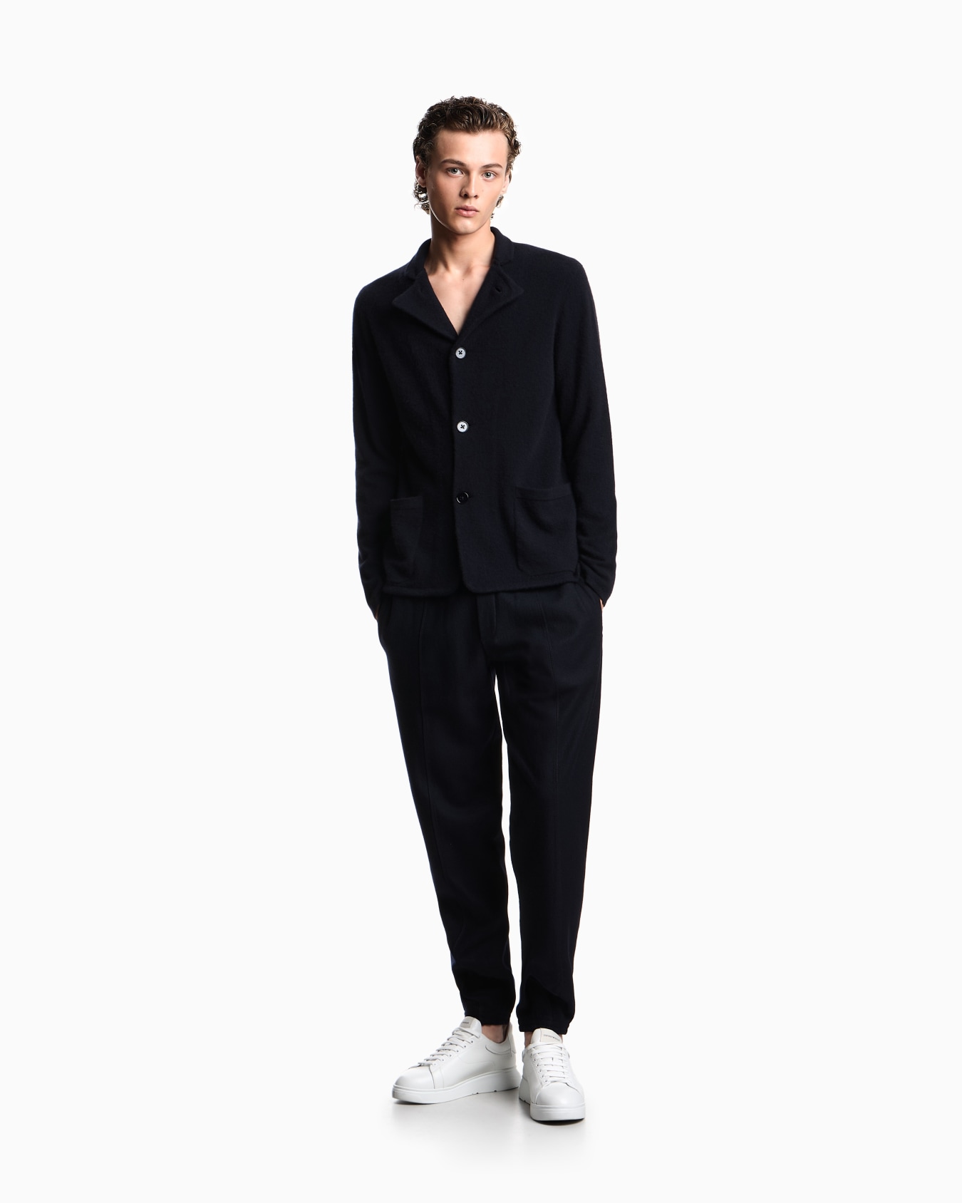 Veste Icon en maille rase de pur cachemire Diapositive 1