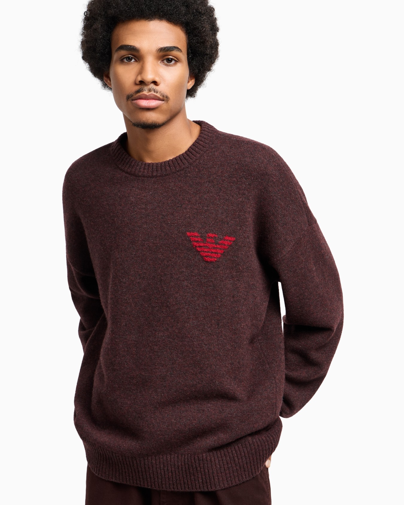 Pull en laine vierge avec inscription jacquard Capsule New York ASV Diapositive 5