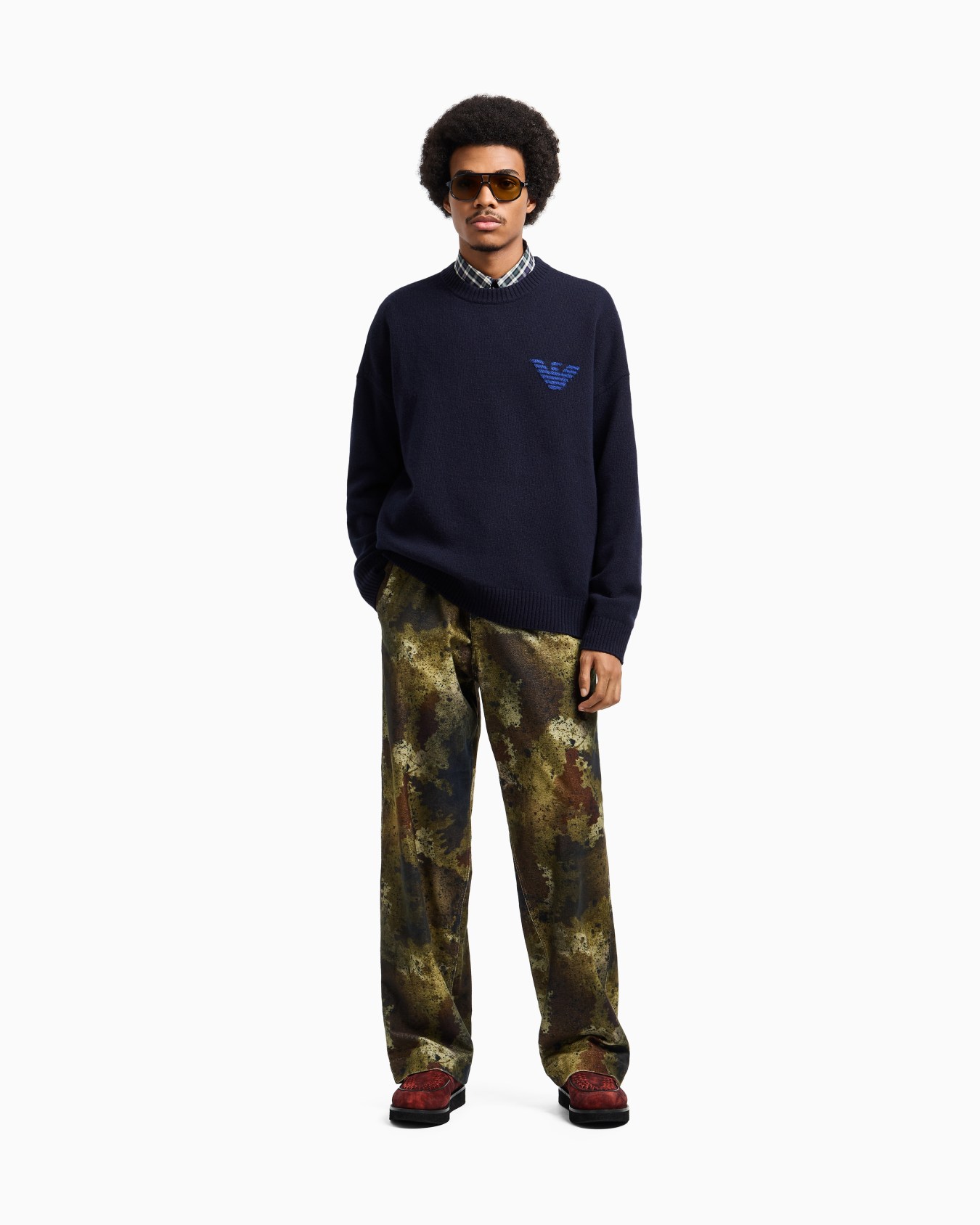 Maglione in lana vergine con scritta jacquard Capsule New York ASV Slide 2