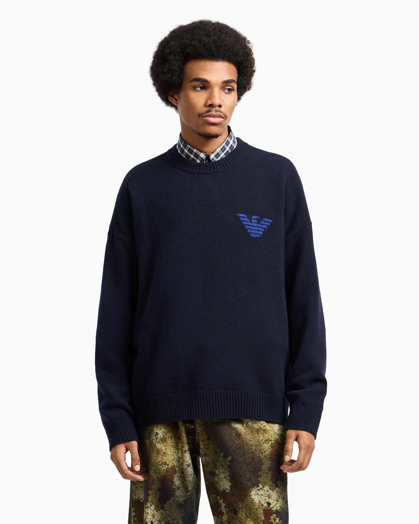 Maglione in lana vergine con scritta jacquard Capsule New York ASV Slide 4