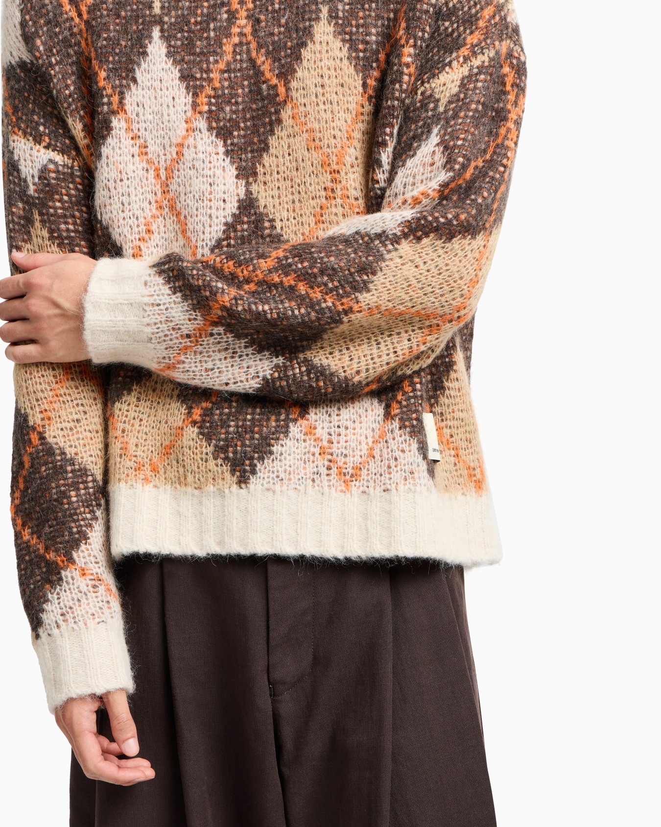 ASV Maxi-Pullover aus der New York Sonderkollektion, gefertigt aus einer Woll-Mischung mit Argyle-Muster in Jacquard-Stoff-Verarbeitung Folie 5