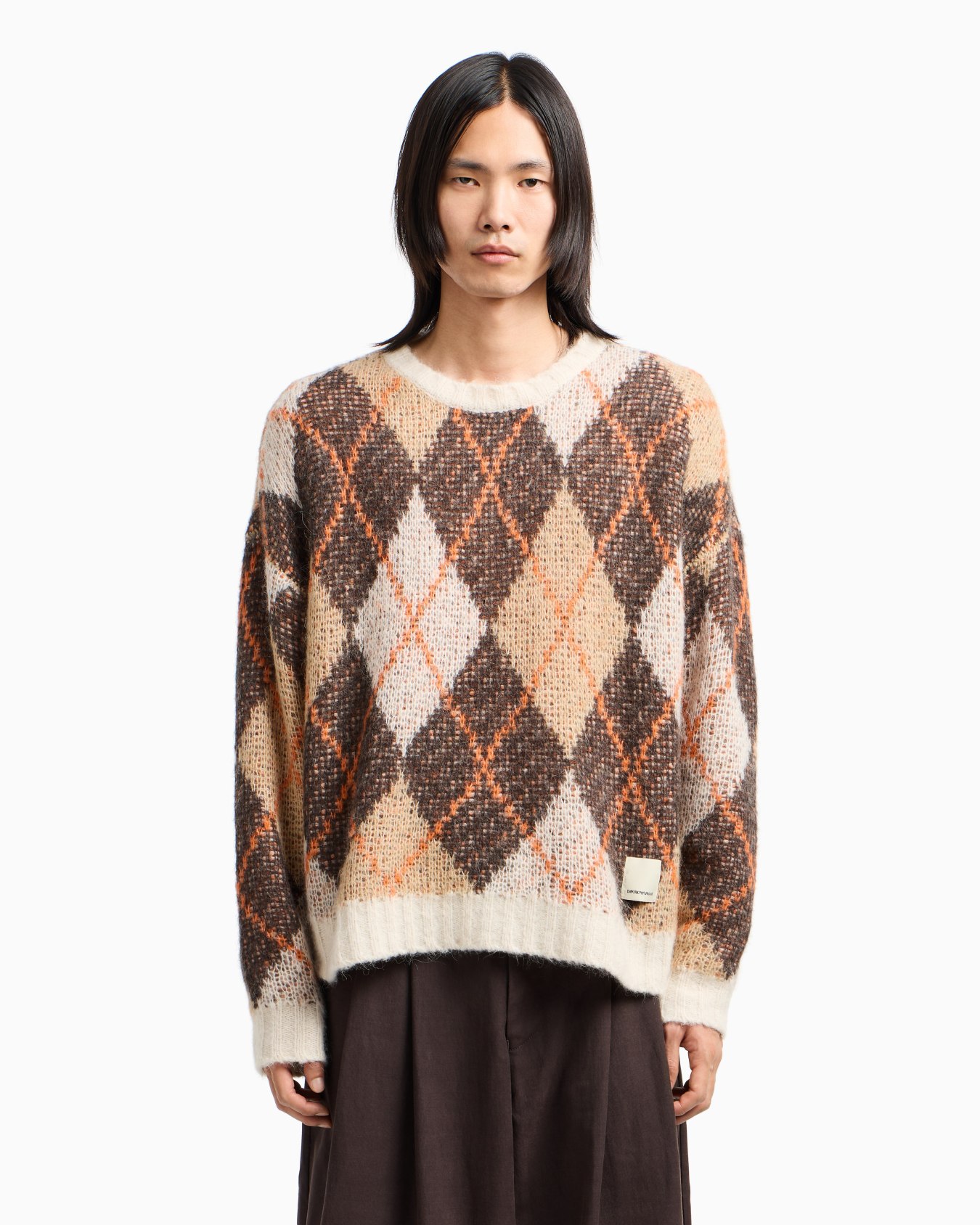 ASV Maxi-Pullover aus der New York Sonderkollektion, gefertigt aus einer Woll-Mischung mit Argyle-Muster in Jacquard-Stoff-Verarbeitung Folie 4