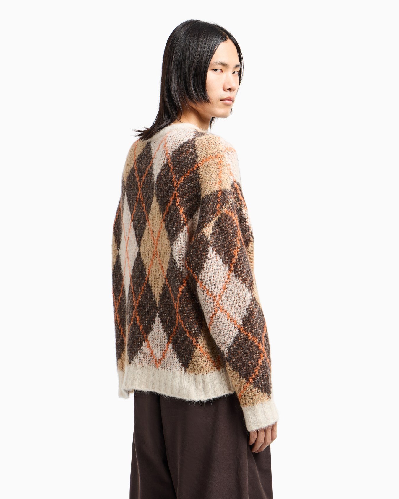 ASV Maxi-Pullover aus der New York Sonderkollektion, gefertigt aus einer Woll-Mischung mit Argyle-Muster in Jacquard-Stoff-Verarbeitung Folie 3