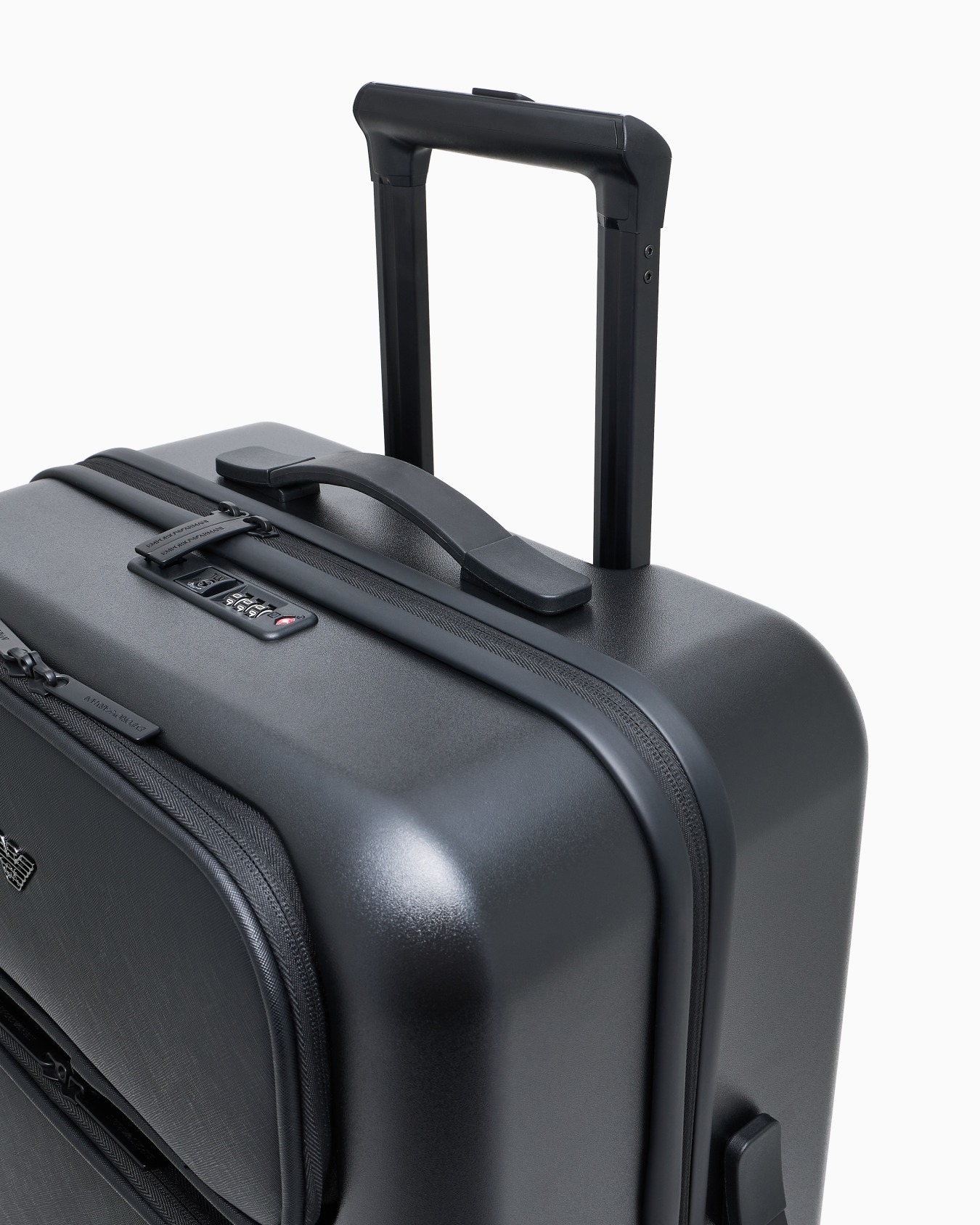 ASV ABS medium carry-on bag with regenerated Saffiano detail and eagle plate Slide 4