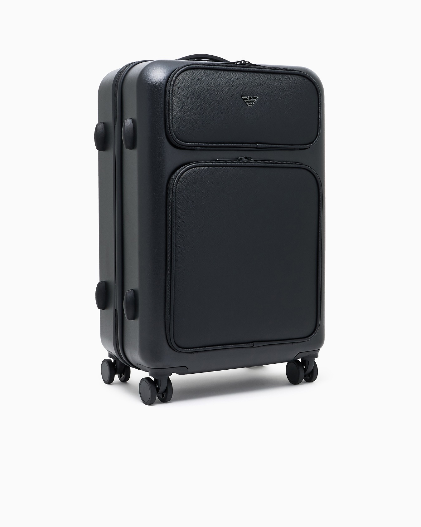 ASV ABS medium carry-on bag with regenerated Saffiano detail and eagle plate Slide 1