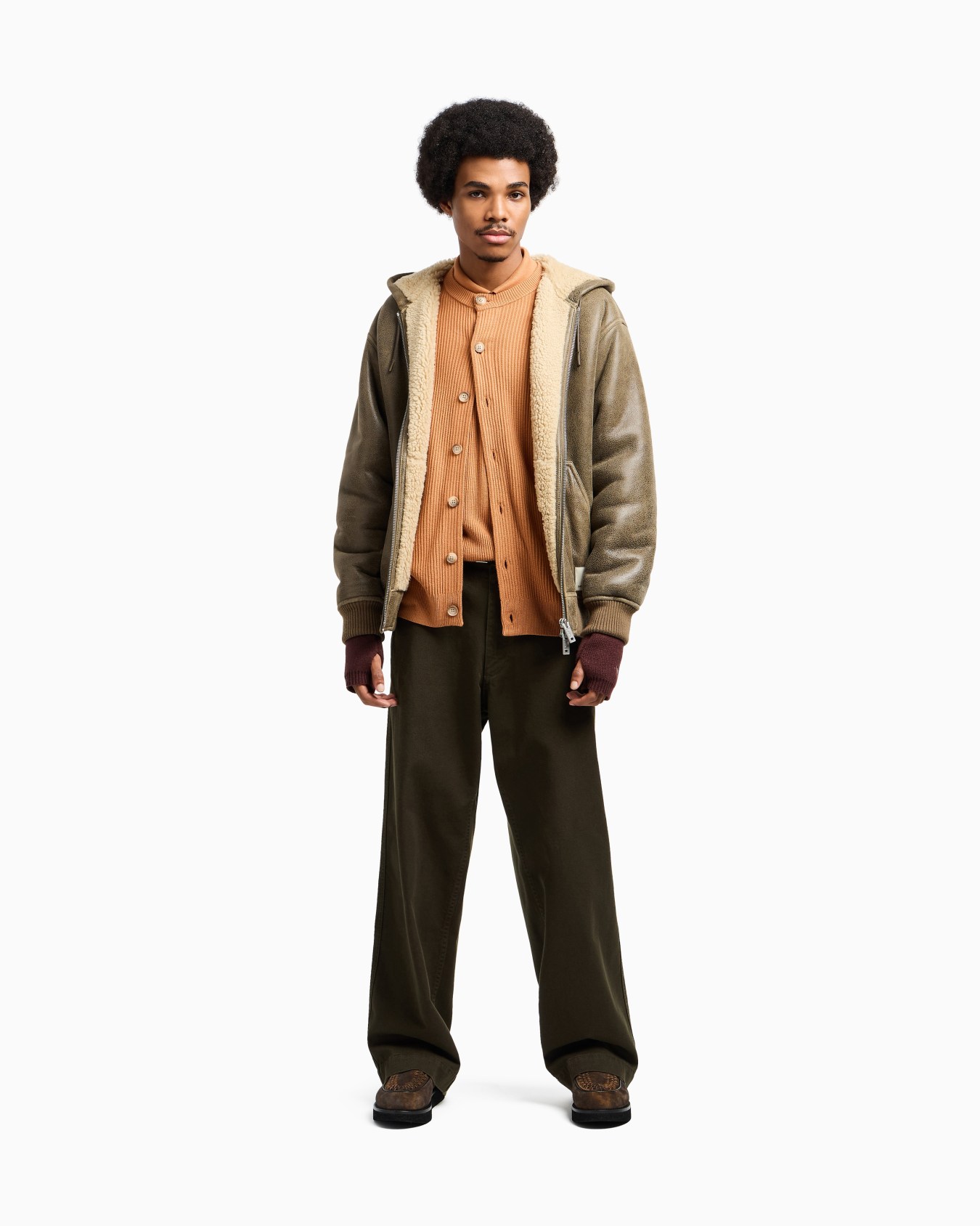 New York Capsule Collection lamb shearling oversized-fit blouson Slide 2