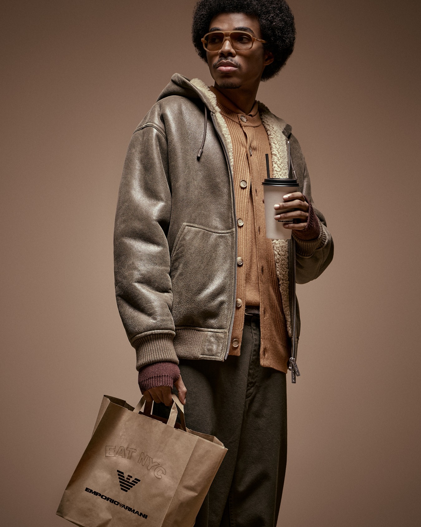 New York Capsule Collection lamb shearling oversized-fit blouson Slide 6