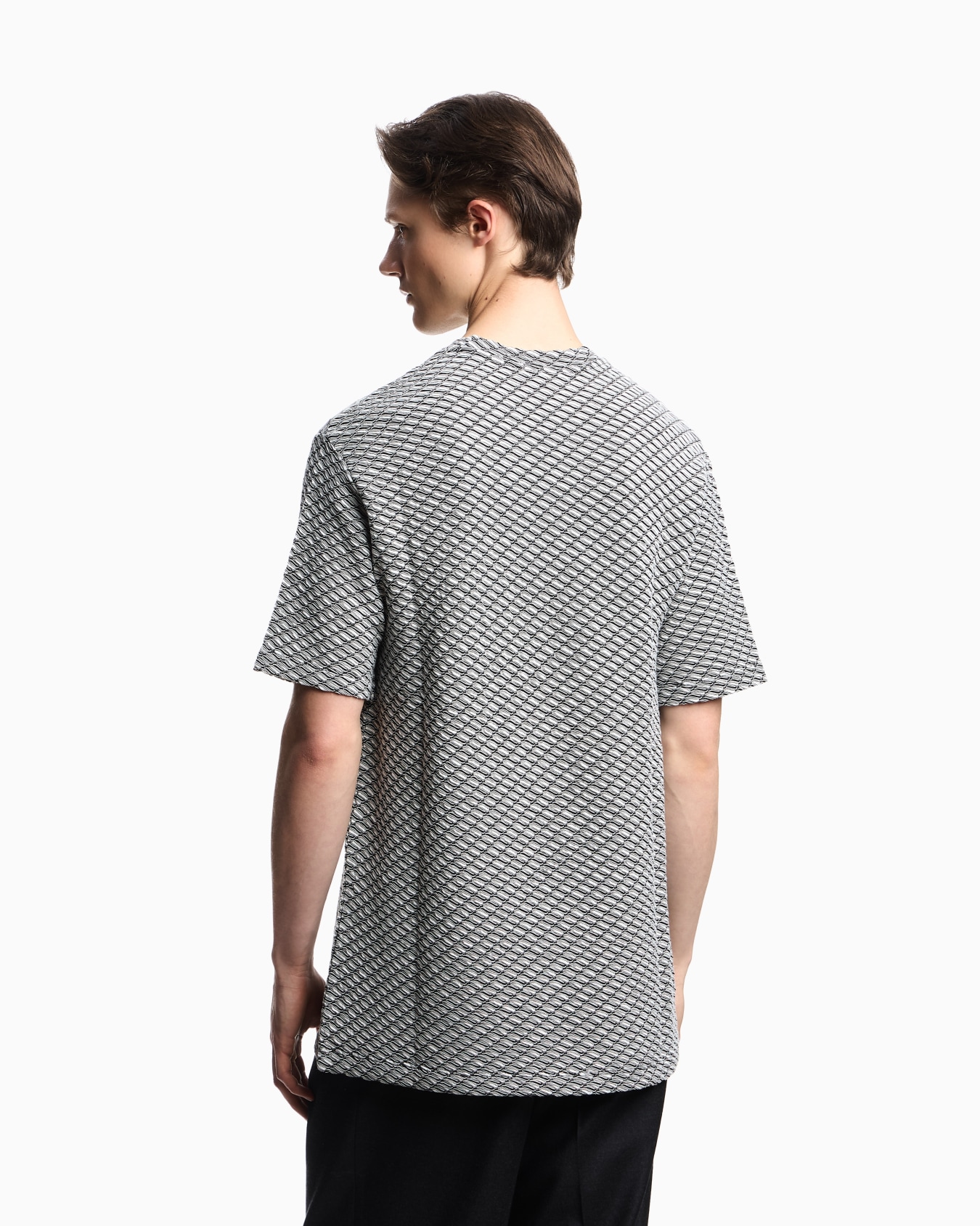 Icon viscose-blend jacquard jersey jumper with op-art motif Slide 3